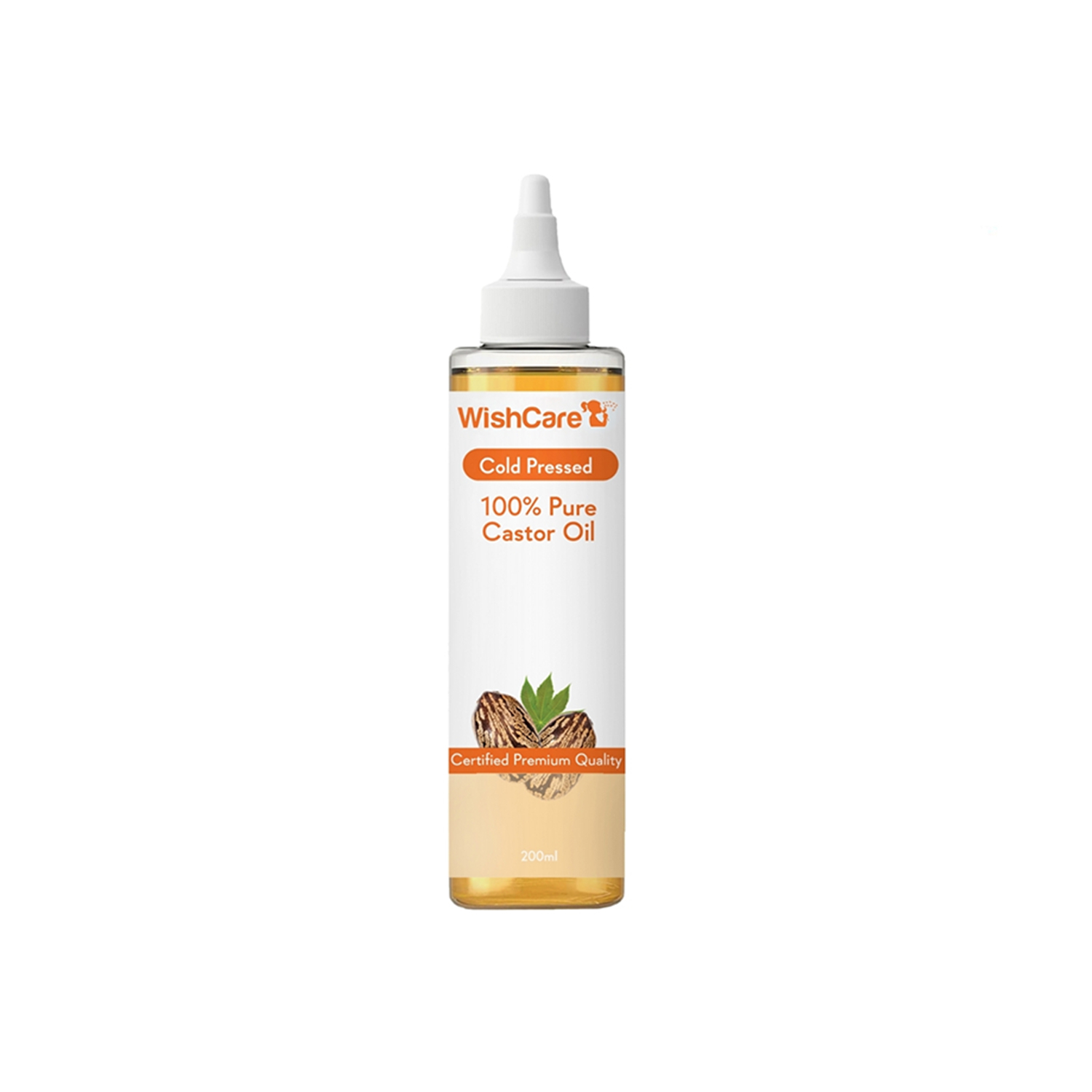 WishCare 100% Pure Cold Pressed Castor Oil (200ml)