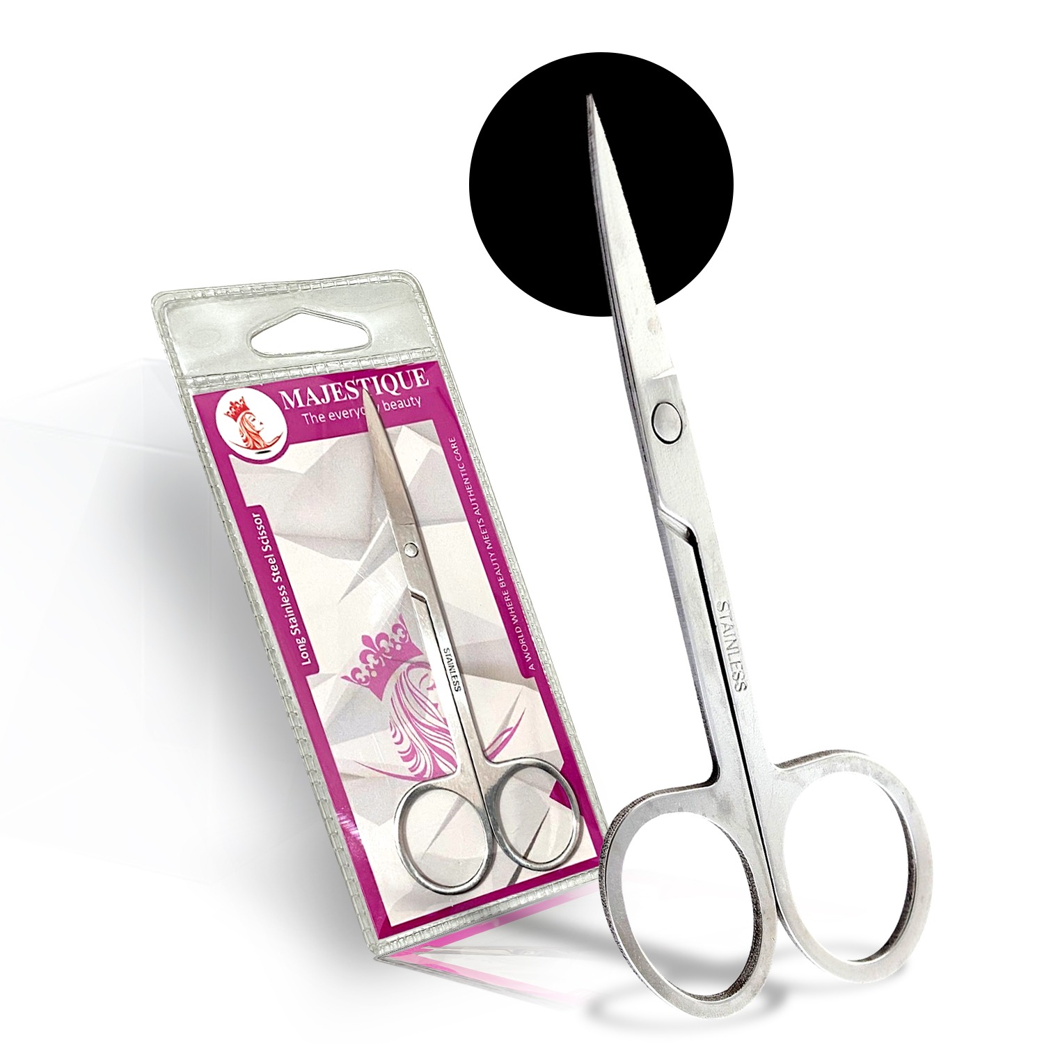 Majestique Professional Sharp Scissor 100% Stainless Steel for Men, Women