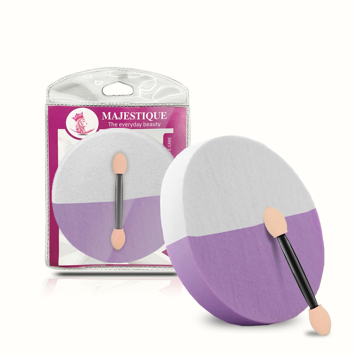 Majestique Round Make Up Facial Face Soft Sponge FC8 Powder Puff - Color May vary