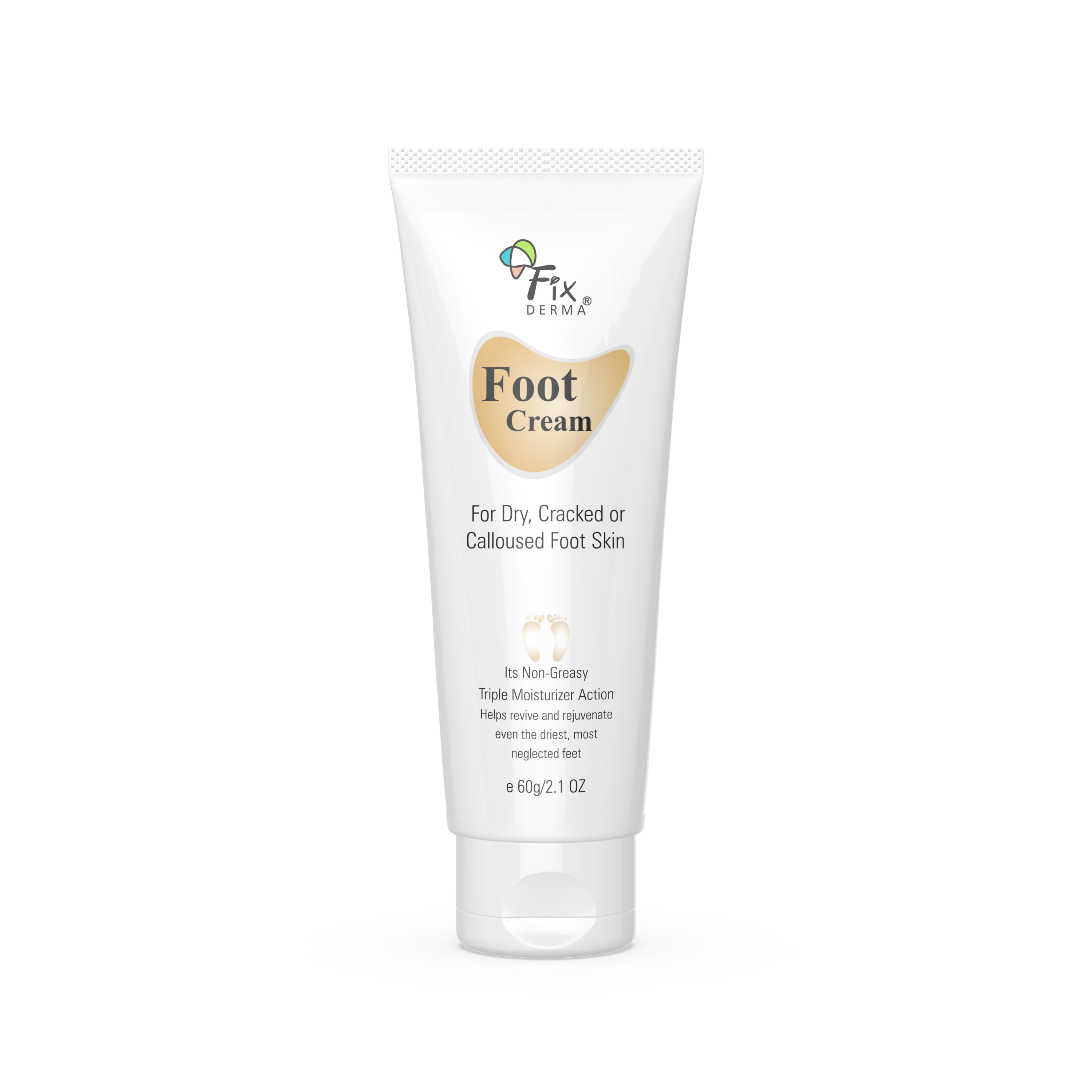 Fixderma 5% Lactic Acid, 15% Urea, 3% Glycerine, Foot Cream For Dry & Cracked Feet, Moisturizes and Soothes Feet, Heel Repair Paraben & Sulphate Free, All Skin Types 60 ML