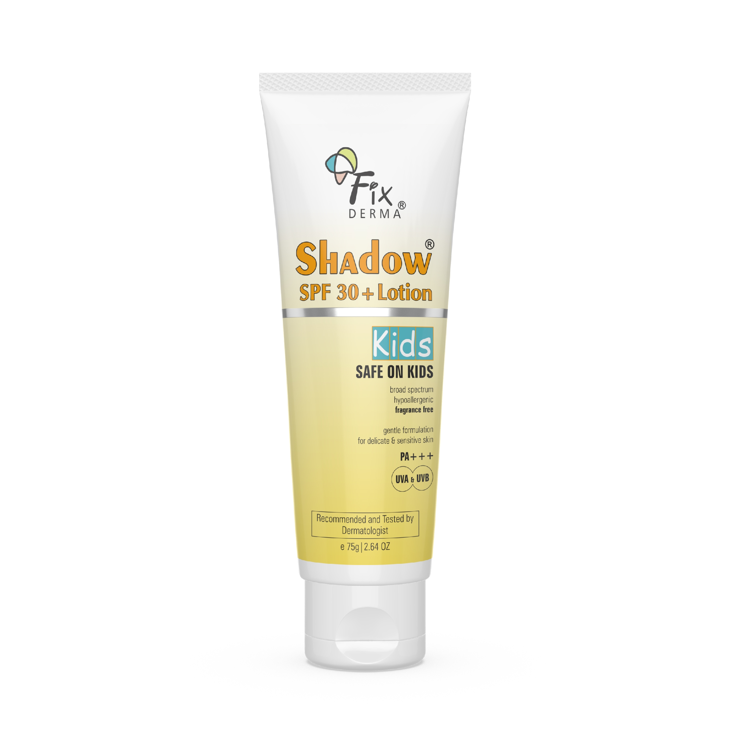 Fixderma Shadow Sunscreen for Kids with SPF 30+ UVA & UVB Protection (75gm)