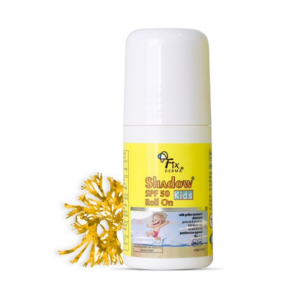 Fixderma Shadow SPF 50 Kids Roll On, Sunscreen for Kids | Kids Sunscreen SPF 50 | Roll On for Kids with Golden Seaweed & Phytosterol | Kids Sunscreen, PA+++, UVA & UVB Protection - 30gm