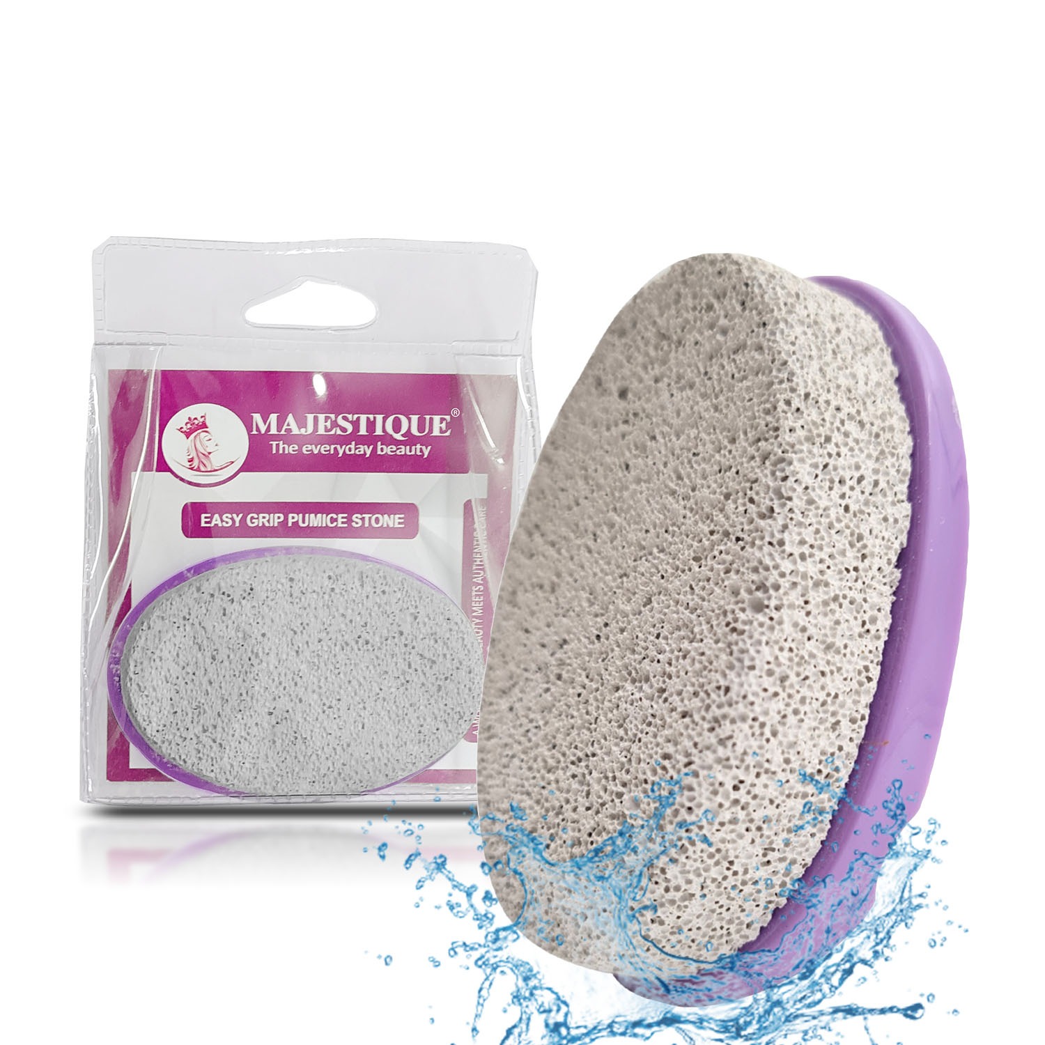 Majestique Hard Skin Callus Remover Pumice Stone for Hands, Heels, Elbows - Color May Vary