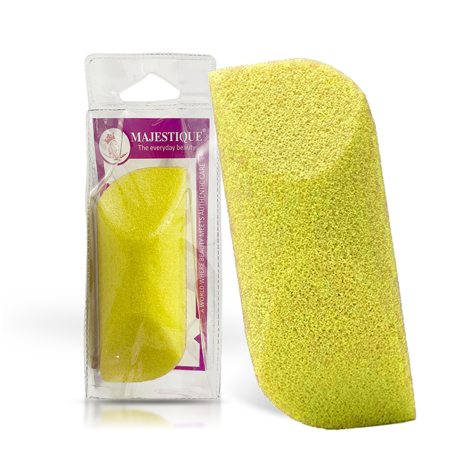 Majestique Moisturizing Body Wash & Sponge Foot Buffer, Effortless Dead Skin Removal - Multicolor