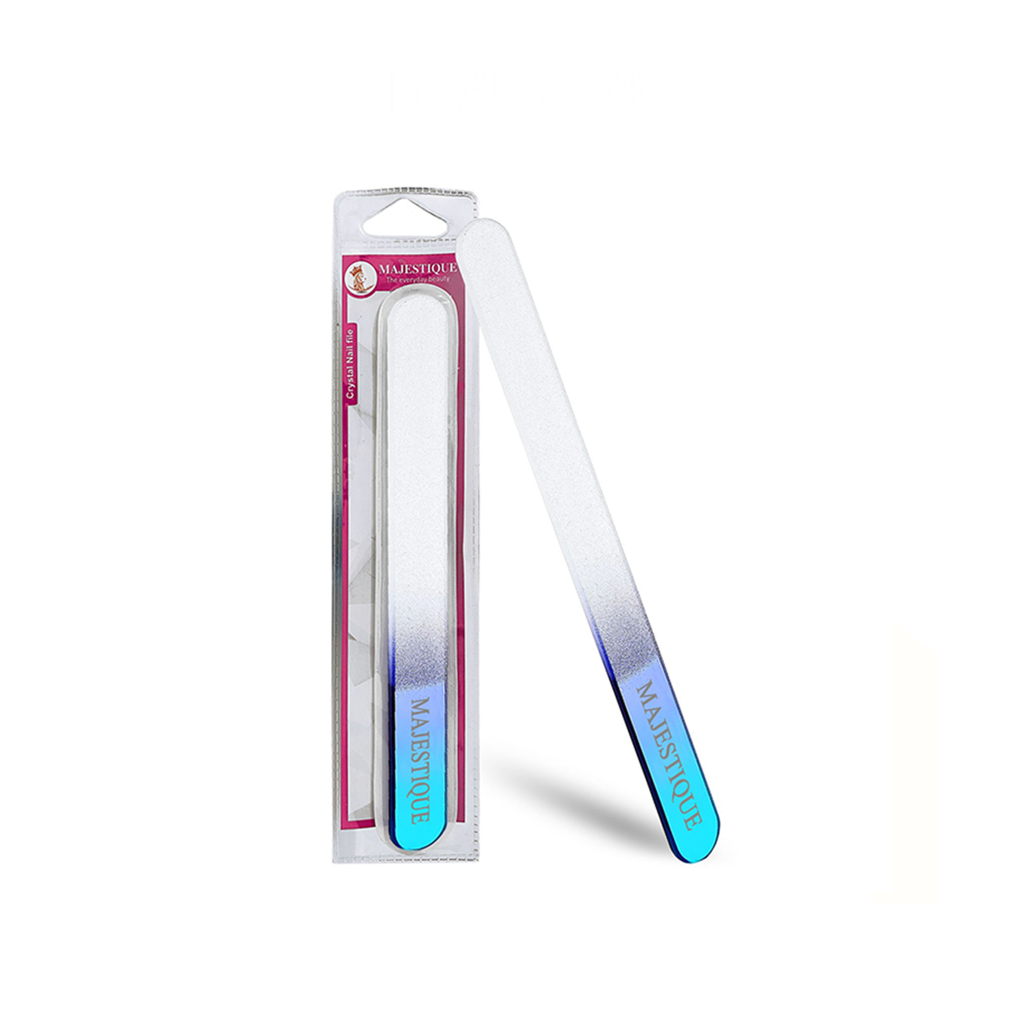 Majestique Professional Glass Nail Filler - Double Sided,  Nail Care Tool - Color May Vary