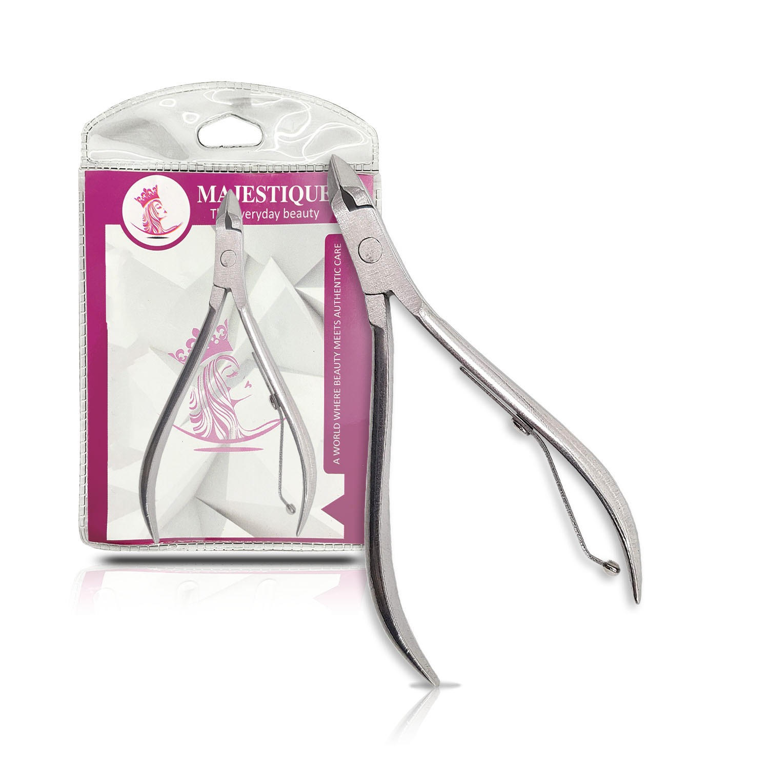 Majestique Professional Cuticle Nippers, Precision Surgical-Grade Stainless Steel, Nail Clipper for Women and Men - Color May Vary