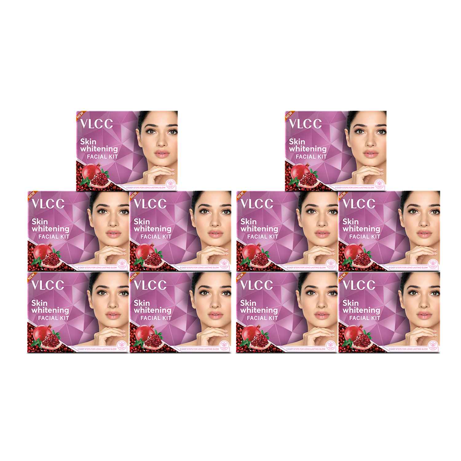 VLCC Skin Whitening Facial Kit - 25 g (Pack of 10)  - minimizes pores, brightens skin