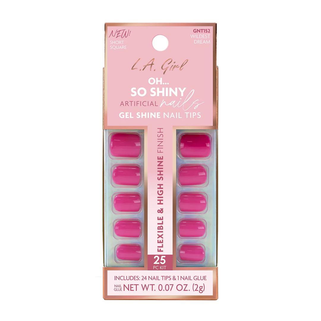 L.A.Girl Oh So Shiny Artificial Nail Tips-Wildest Dream -25 Pc Kit