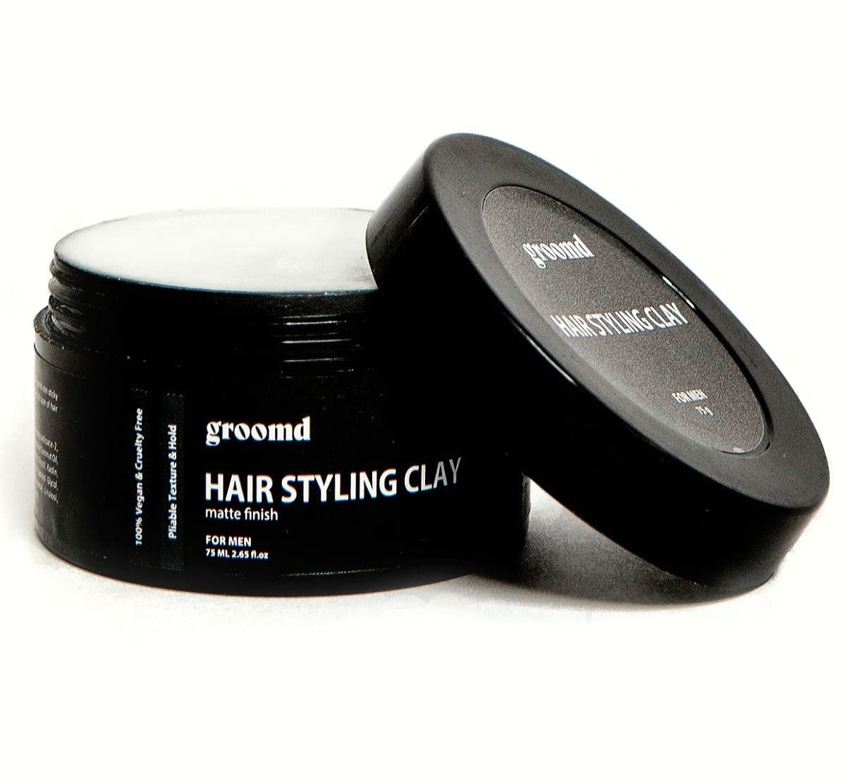 Groomd Hair Styling Clay for Natural texture and Matte Finish (75 g)