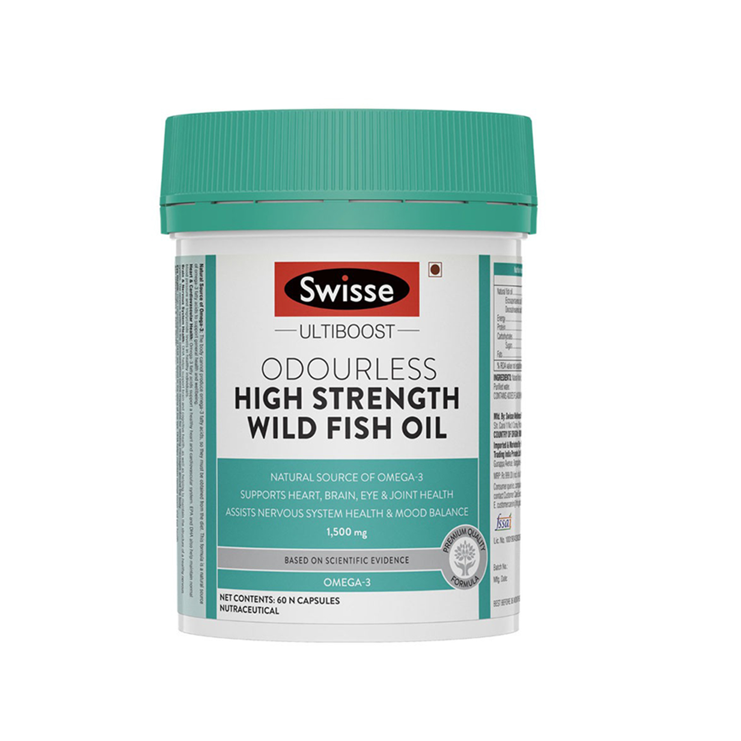 Swisse Ultiboost Odourless High Strength Wild Fish Oil 60 Tablets