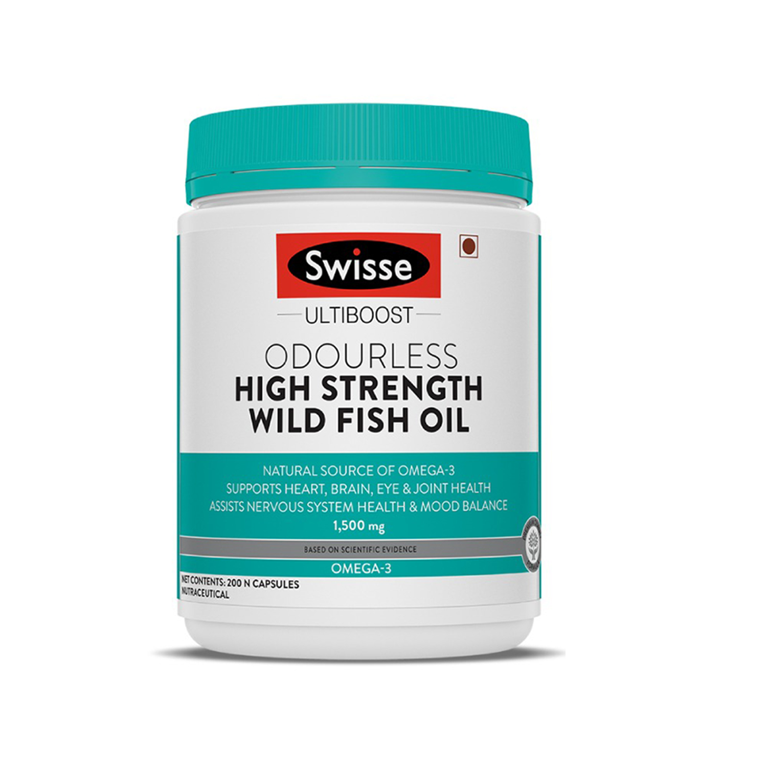 Ultiboost Odourless Omega 3 High Strength Wild Fish Oil (200 Capsules)