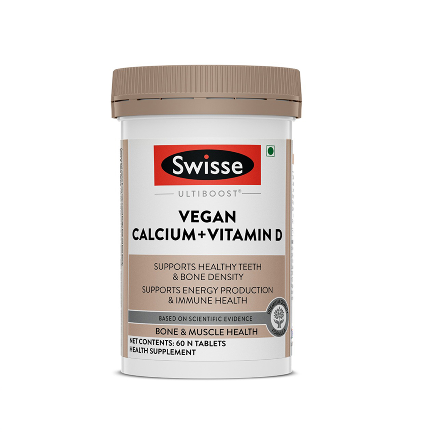 Swisse Ultiboost Vegan Calcium+Vitamin D Supplement- 60 tablets