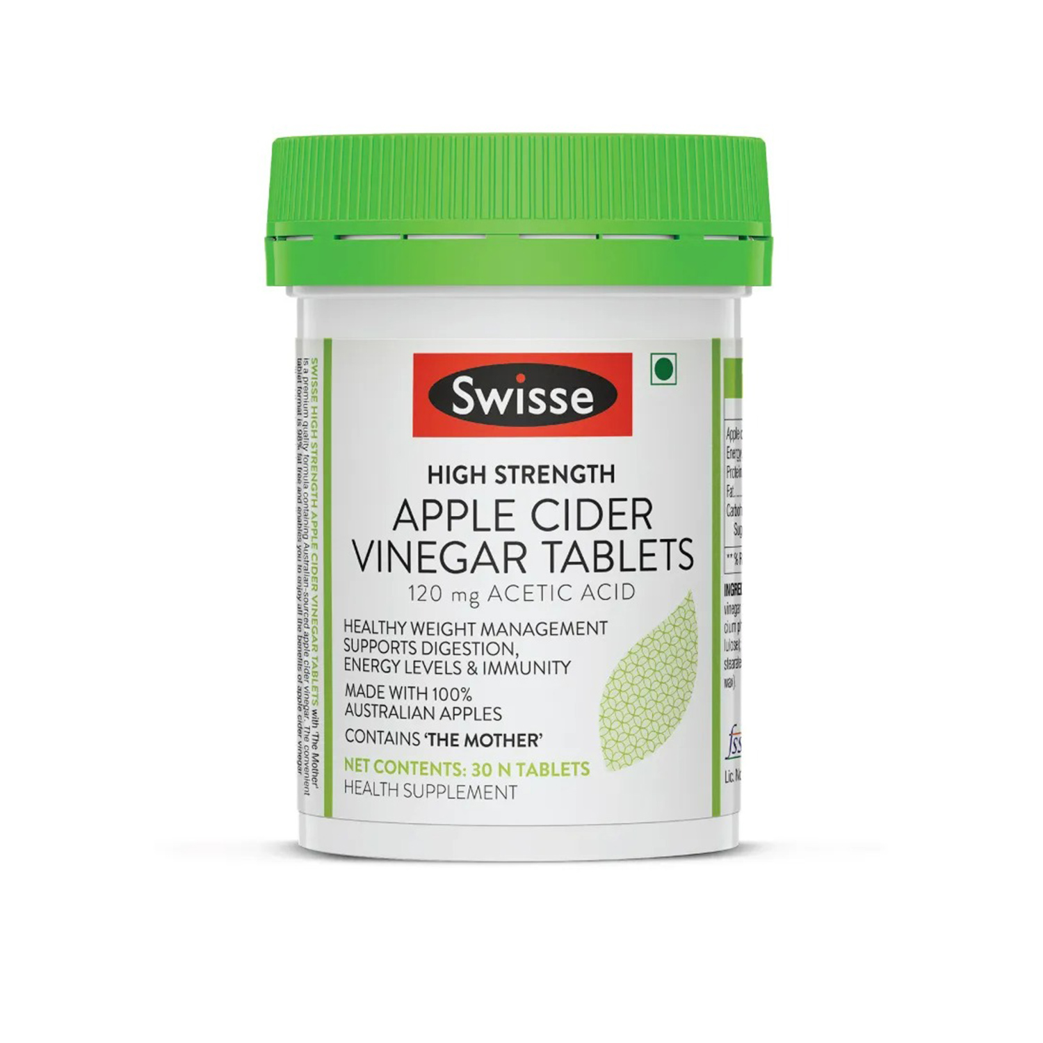 Swisse High Strength Apple Cider Vinegar Tablets - 30 Tablets