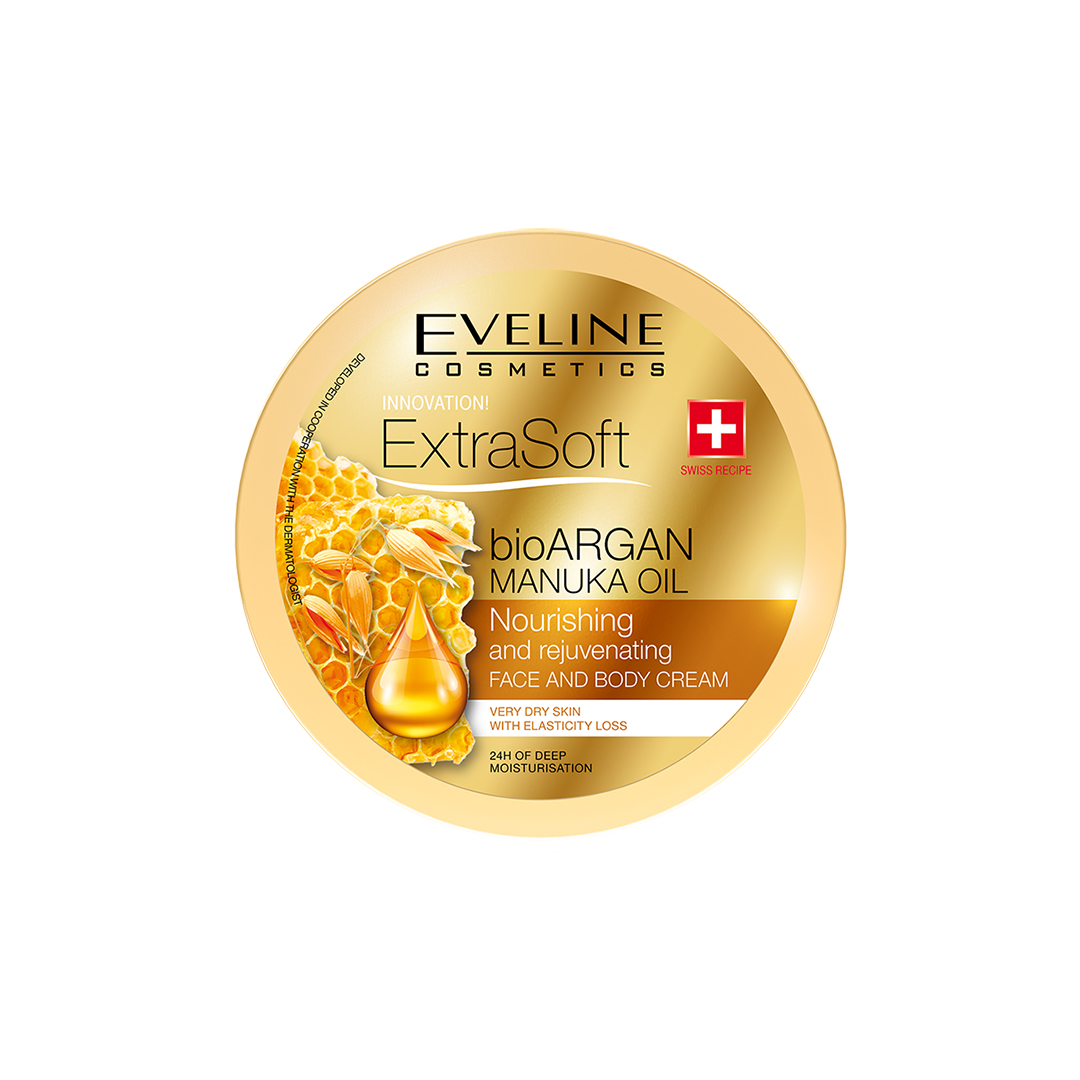 Eveline Cosmetics Soft Bio Argan Maunka Oil Face & Body Cream 175Ml