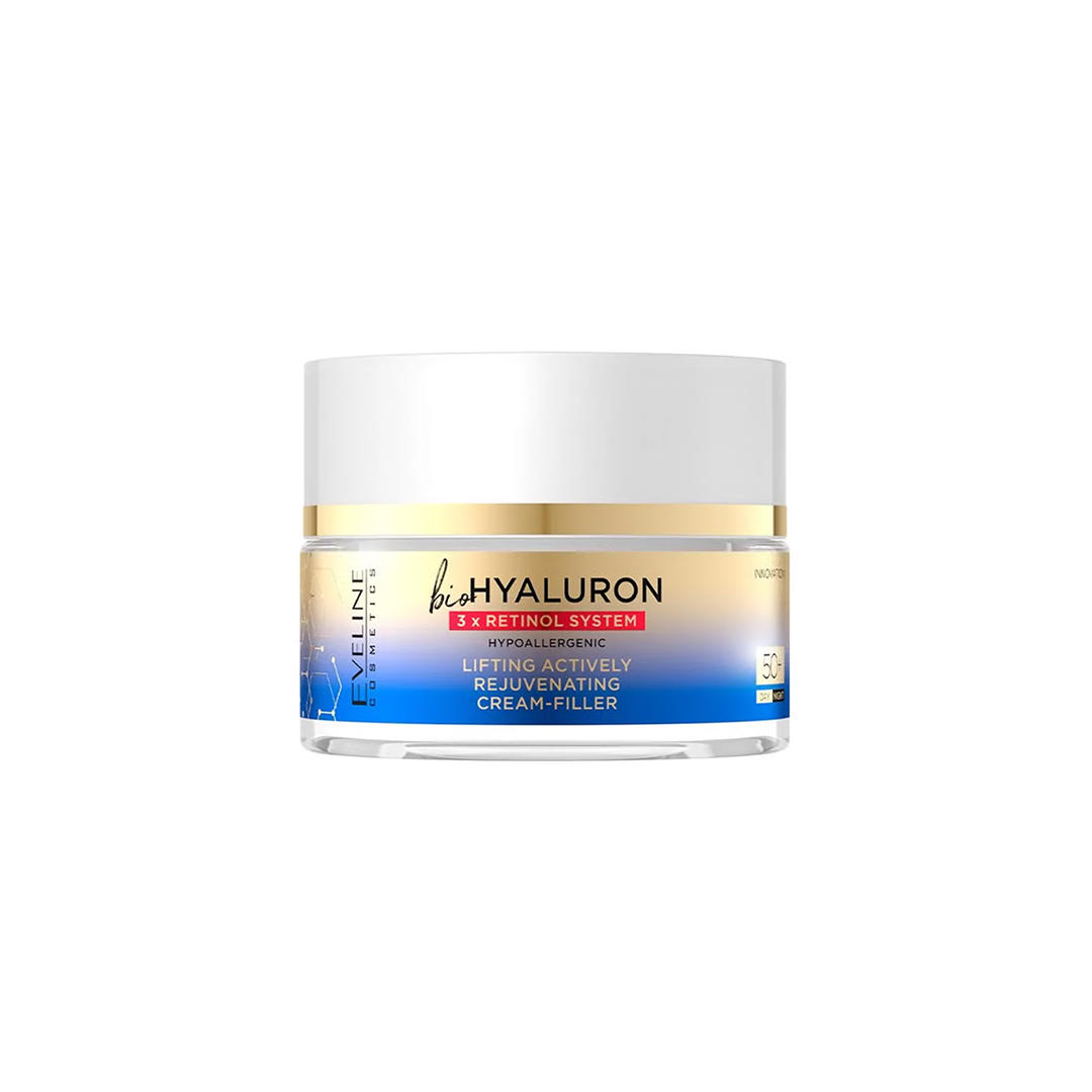 Eveline Cosmetics Biohyaluron 3Xretinol System Lifting Actively Rejuvenating Day&Night Cream 50+ 50Ml