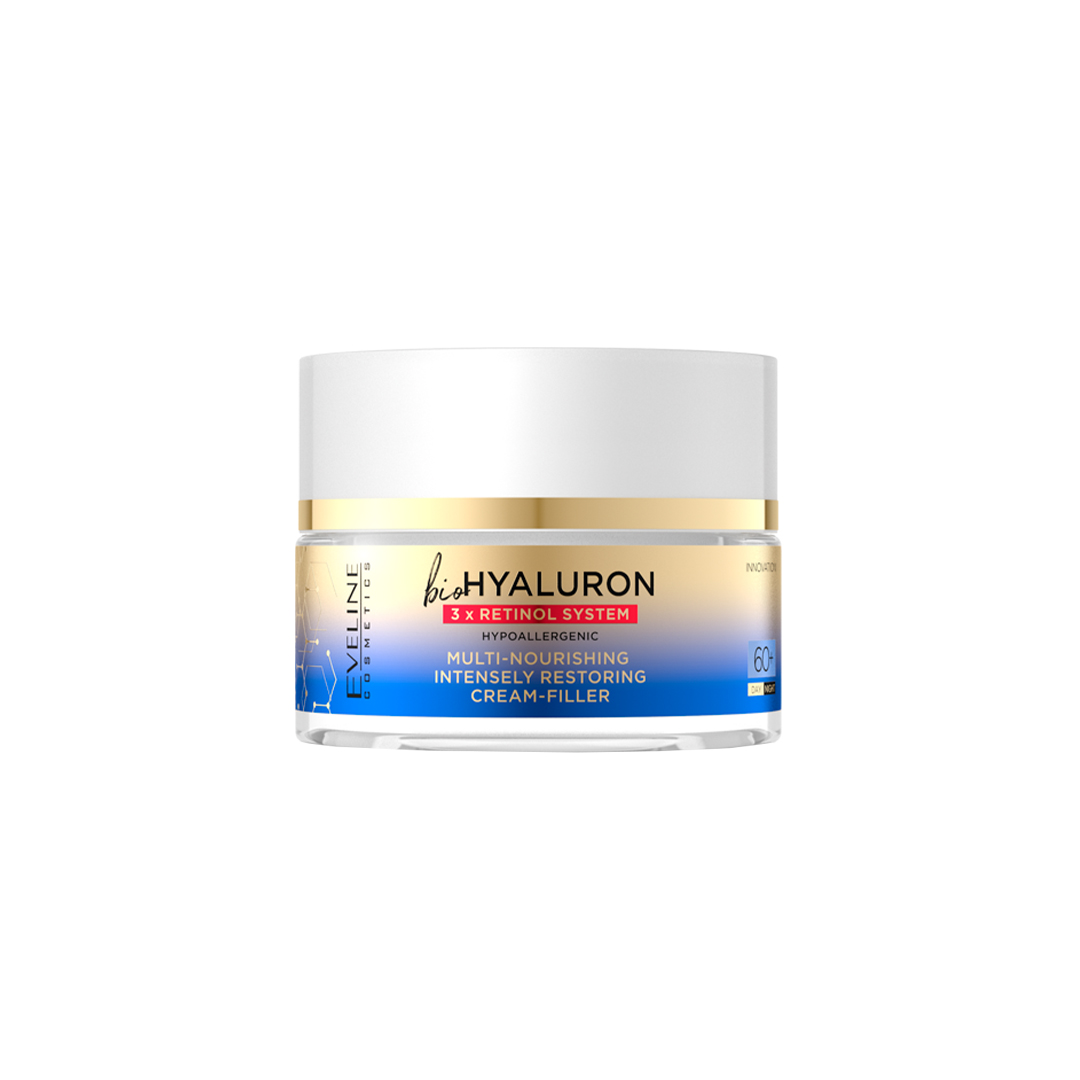 Eveline Cosmetics Biohyaluron 3Xretinol System Multi-Nourishing  Intensely Restoring Day&Night Cream 60+ 50Ml