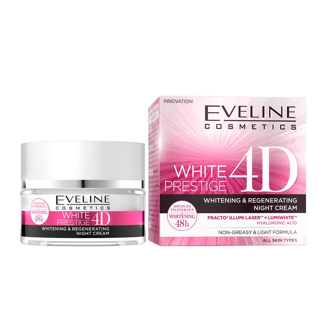 Eveline Cosmetics White Prestige 4D Whitening And Regenerating Night Cream 50Ml