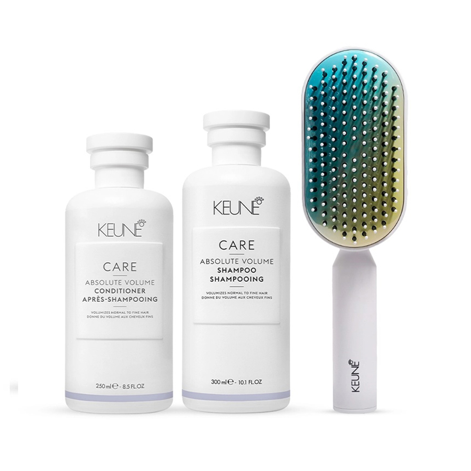 CARE Absolute Volume Shampoo & Conditioner with Keune Hair Professional Brush