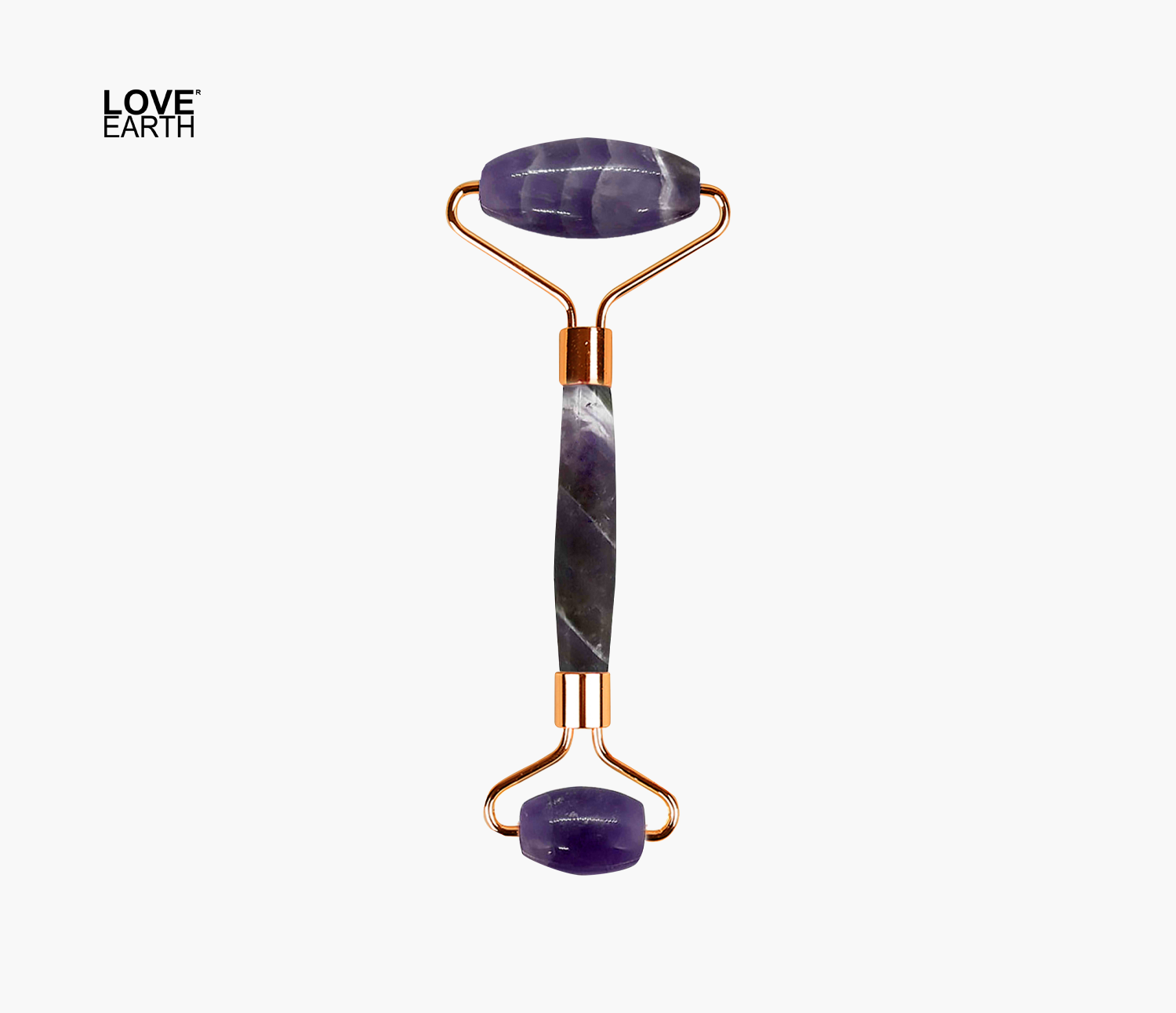 Love Earth Amethyst Face Roller & Massage Tool With Amethyst Gemstone 