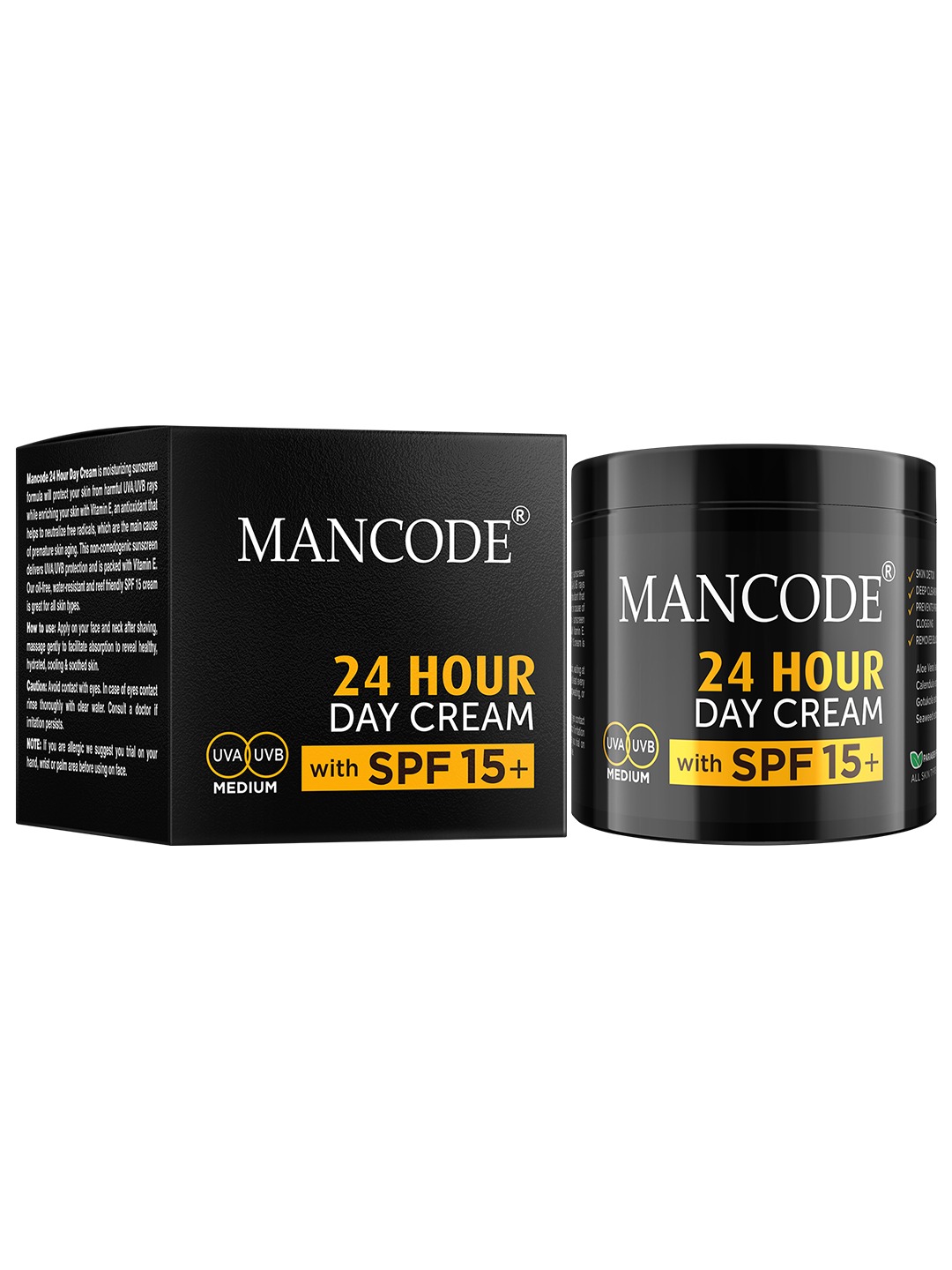 Mancode 24 Hour Day Cream with SPF 15+ (100gm)