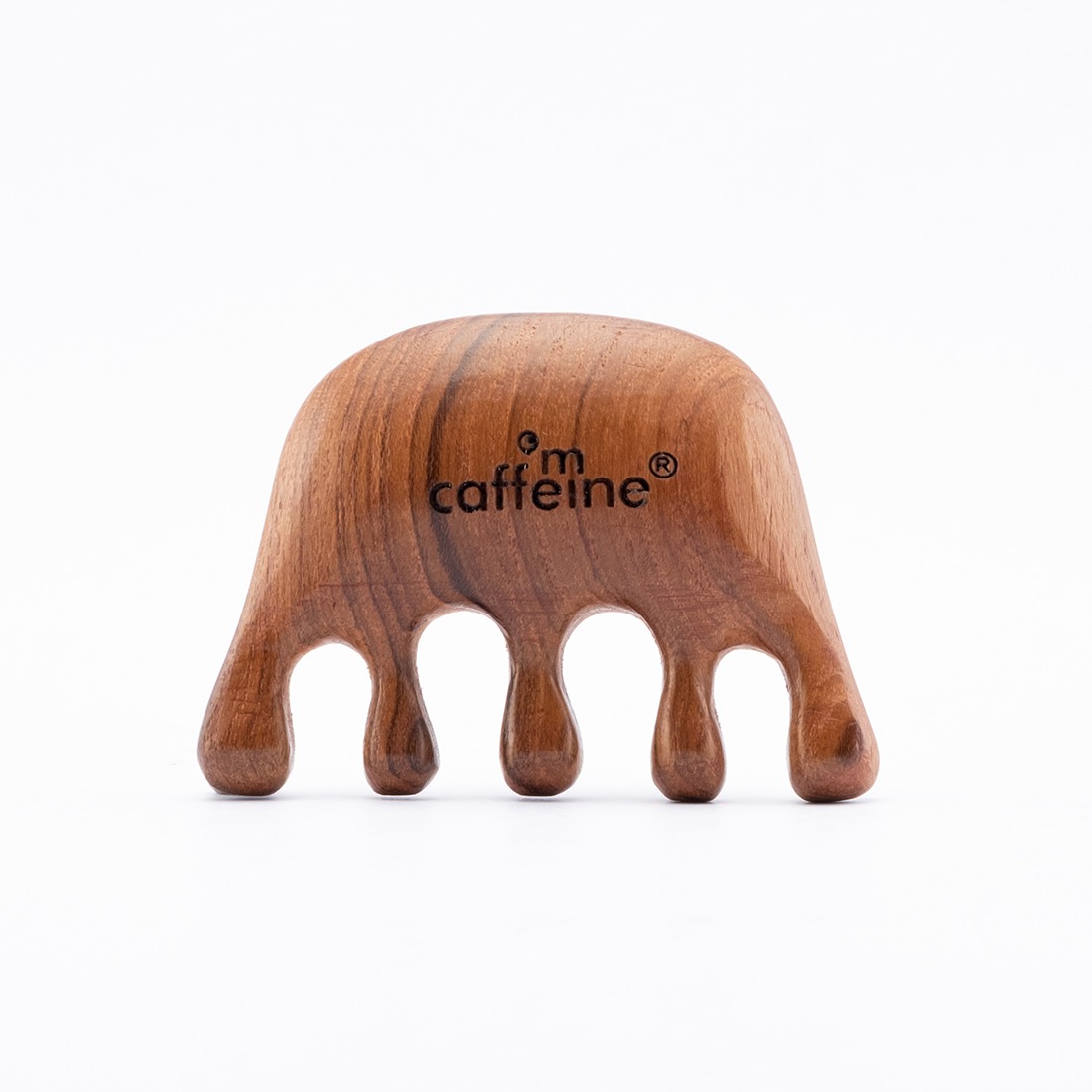 mCaffeine Teakwood Head Massage Comb - Stimulates Roots & Improves Blood Circulation