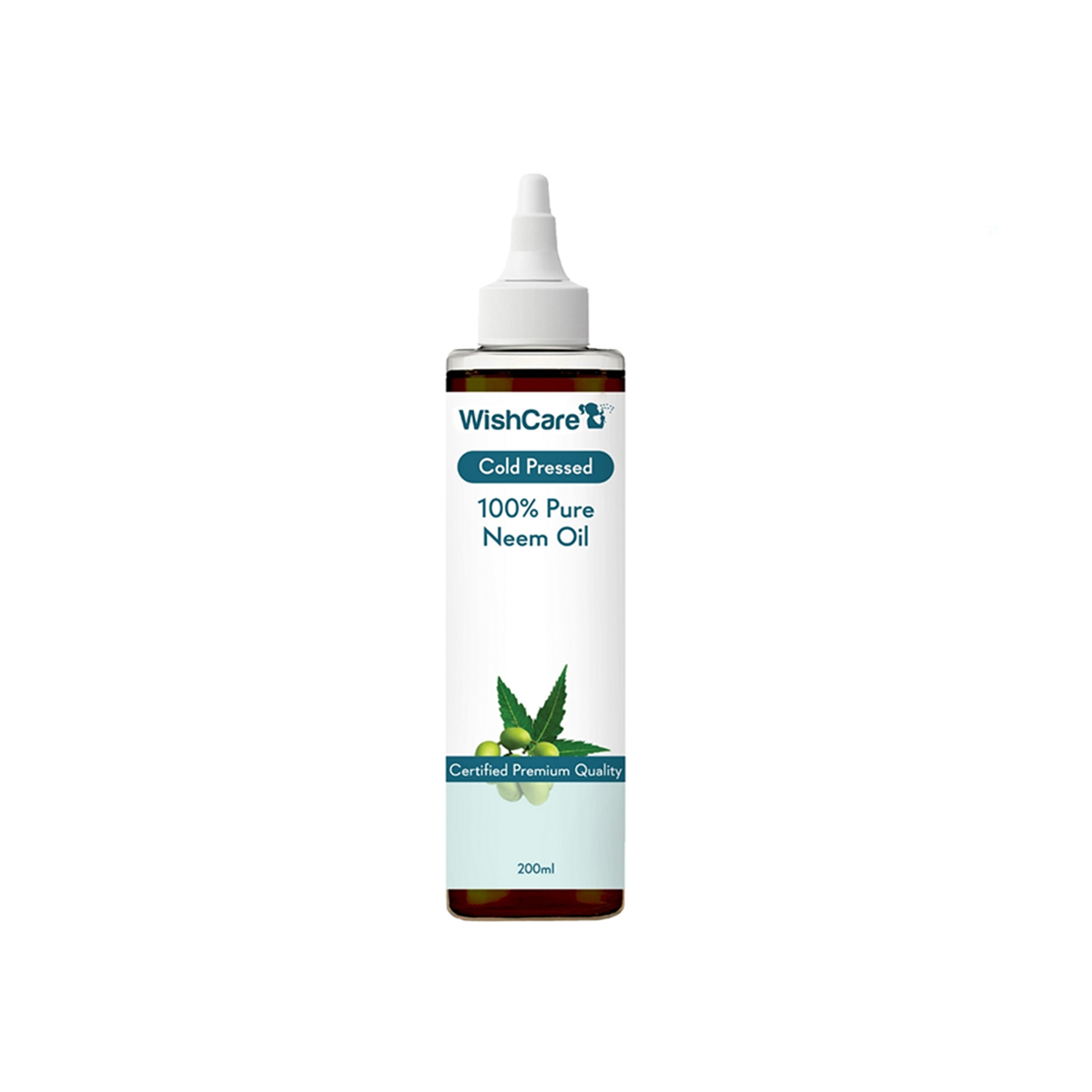 WishCare 100% Pure Cold Pressed Neem Oil for Healthy Hair and Glowing Skin (200ml)