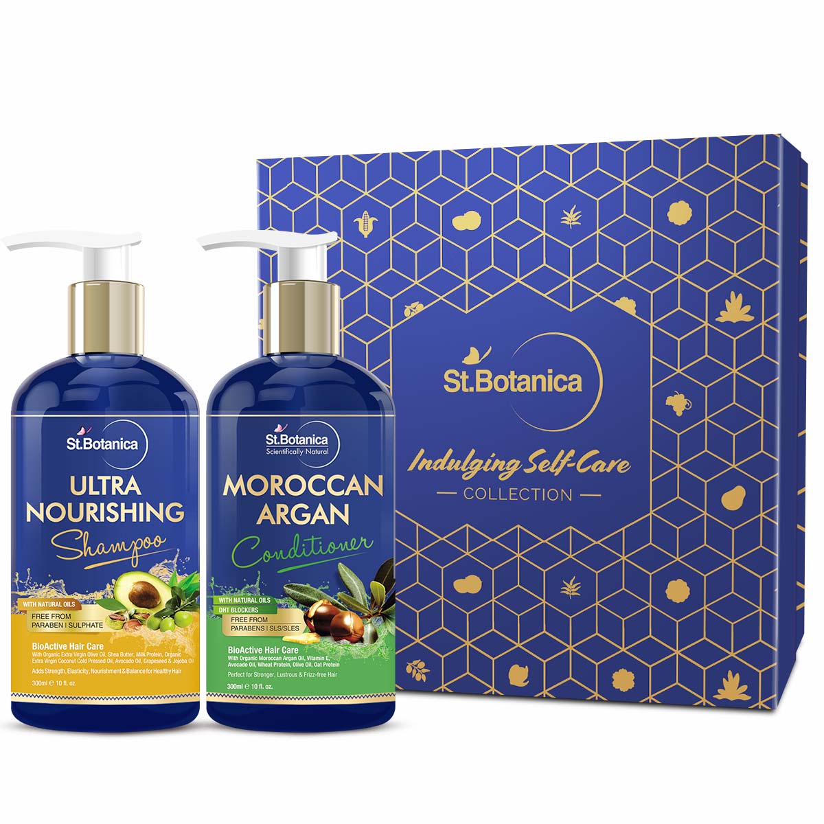 St.Botanica Ultra Nourishing Hair Shampoo + Moroccan Argan Hair Conditioner, 300ml