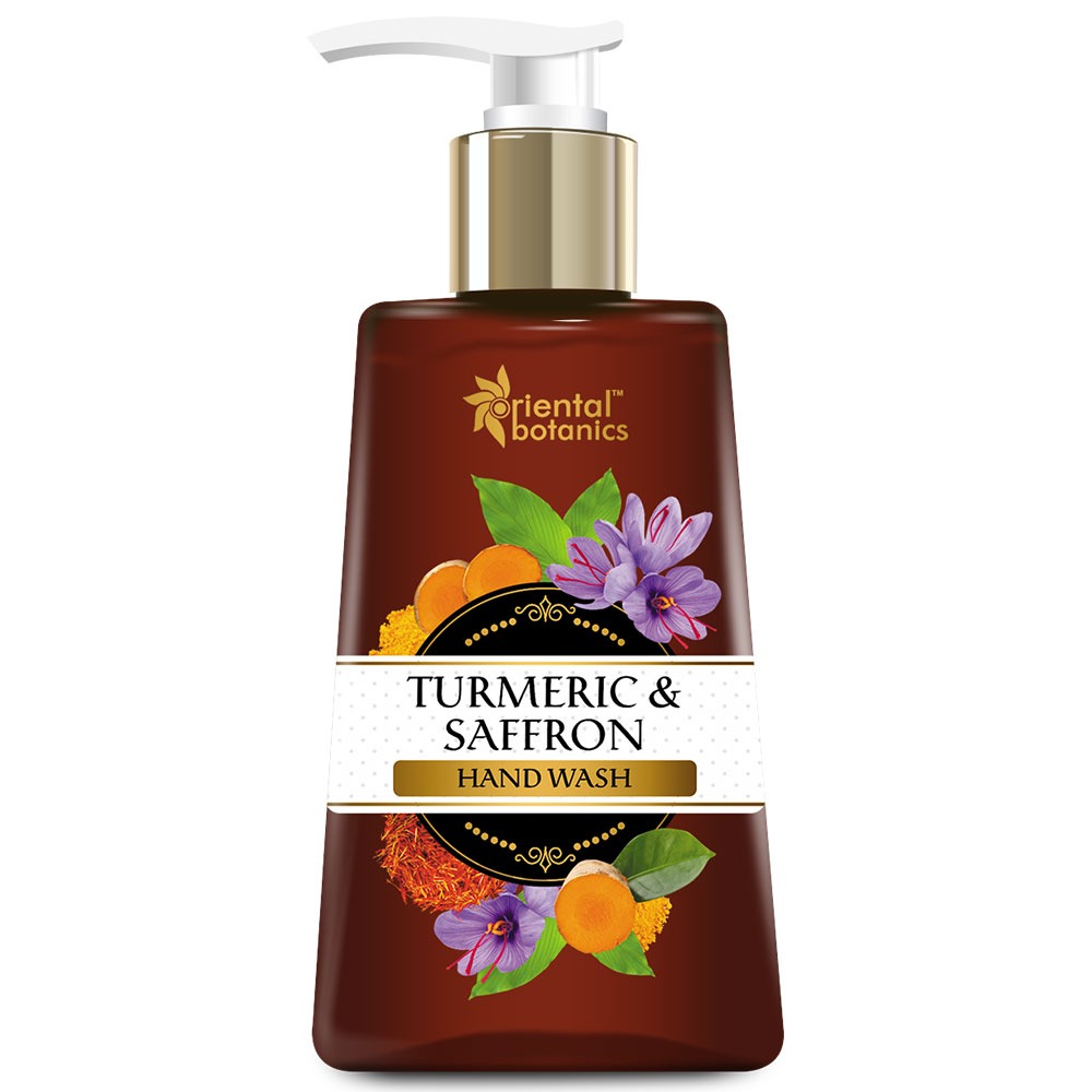 Oriental Botanics Turmeric & Saffron Hand Wash - With Neem, Shea Butter, 250 ml