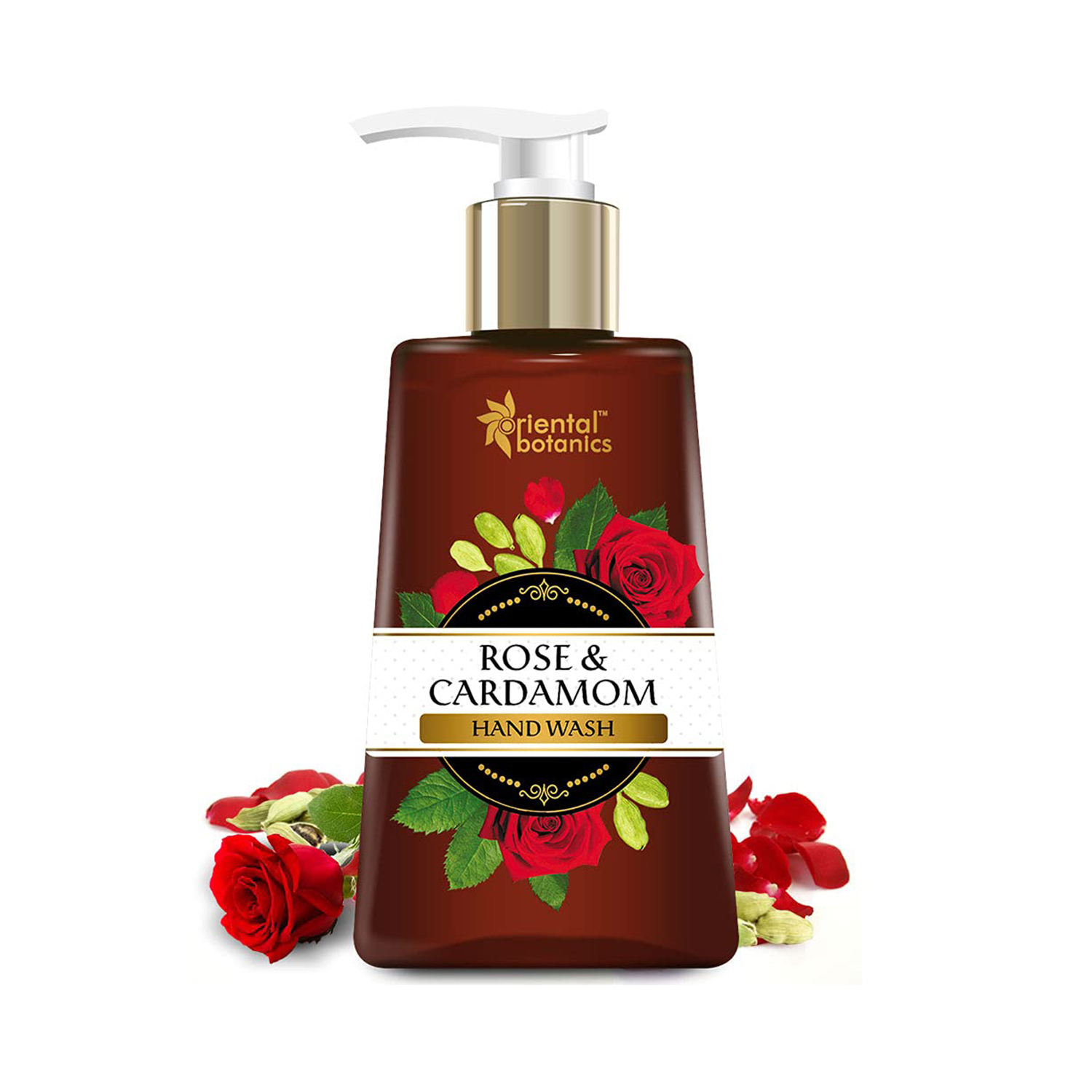 Oriental Botanics Rose & Cardamom Hand Wash - With Neem, Shea Butter, 250 ml