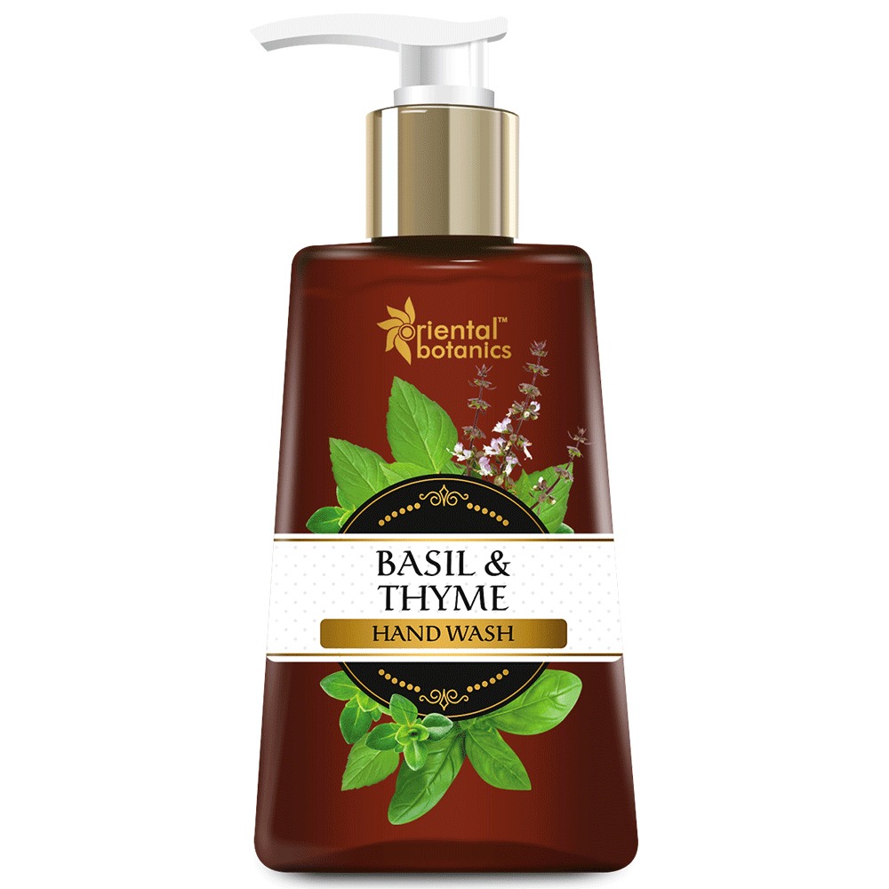 Oriental Botanics Basil & Thyme Hand Wash - With Shea Butter, 250 ml