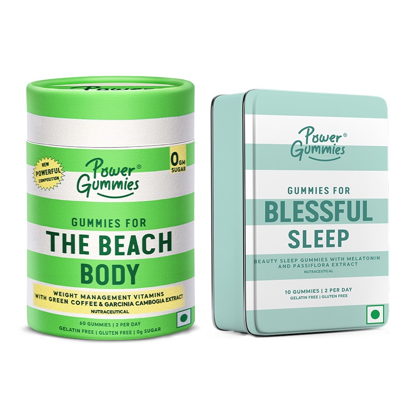 Power Gummies The Beach Body Gummies + Blessful Sleep 10 Gummies  