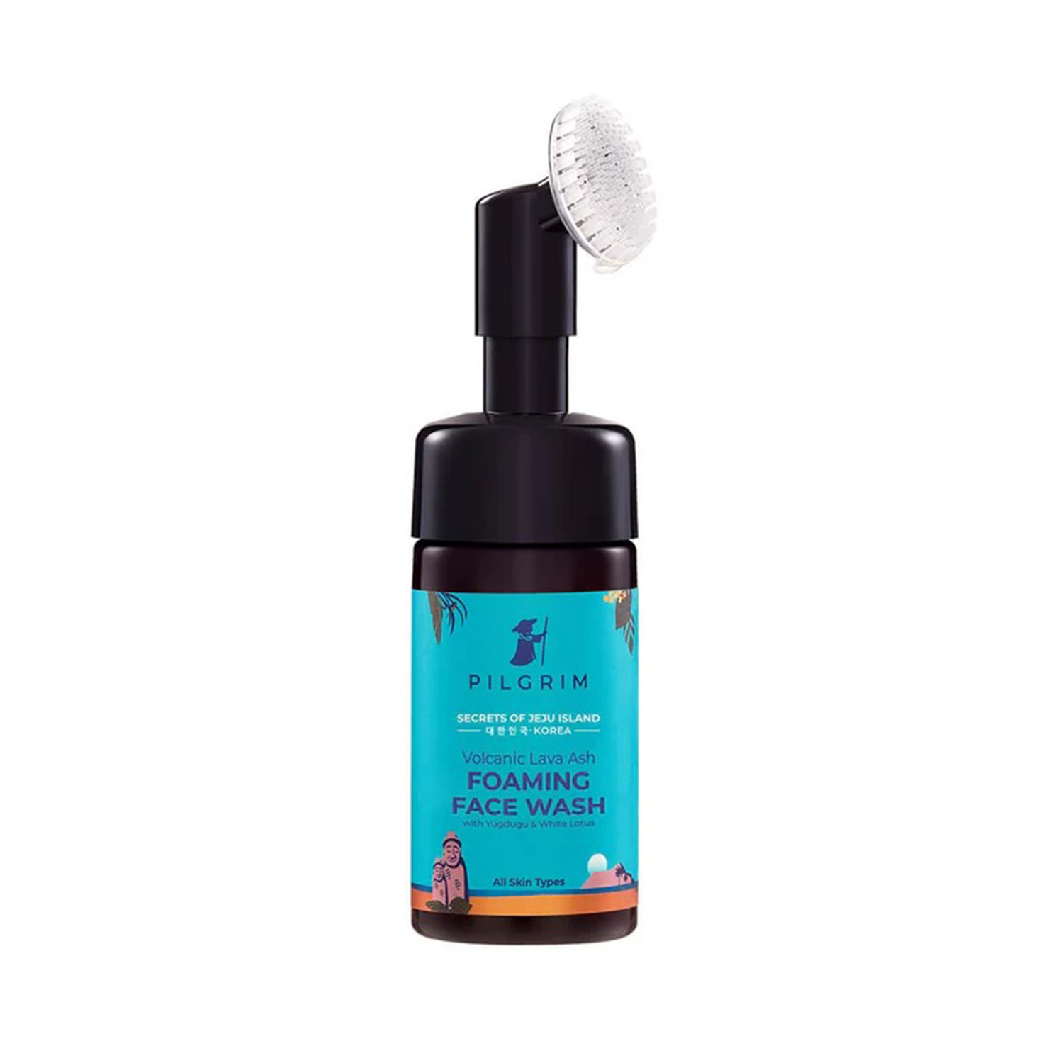 Volcanic Lava Ash Foaming Face Wash with Brush