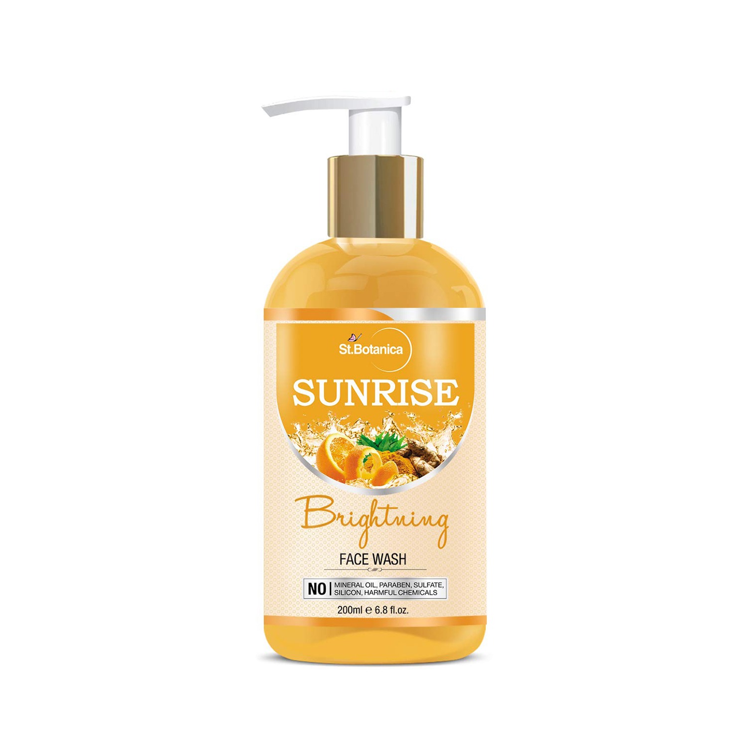 St.Botanica Sunrise Facial Cleanser (Brightening Face Wash with Sandalwood, Saffron, Orange, Turmeric, Neem) 200ml