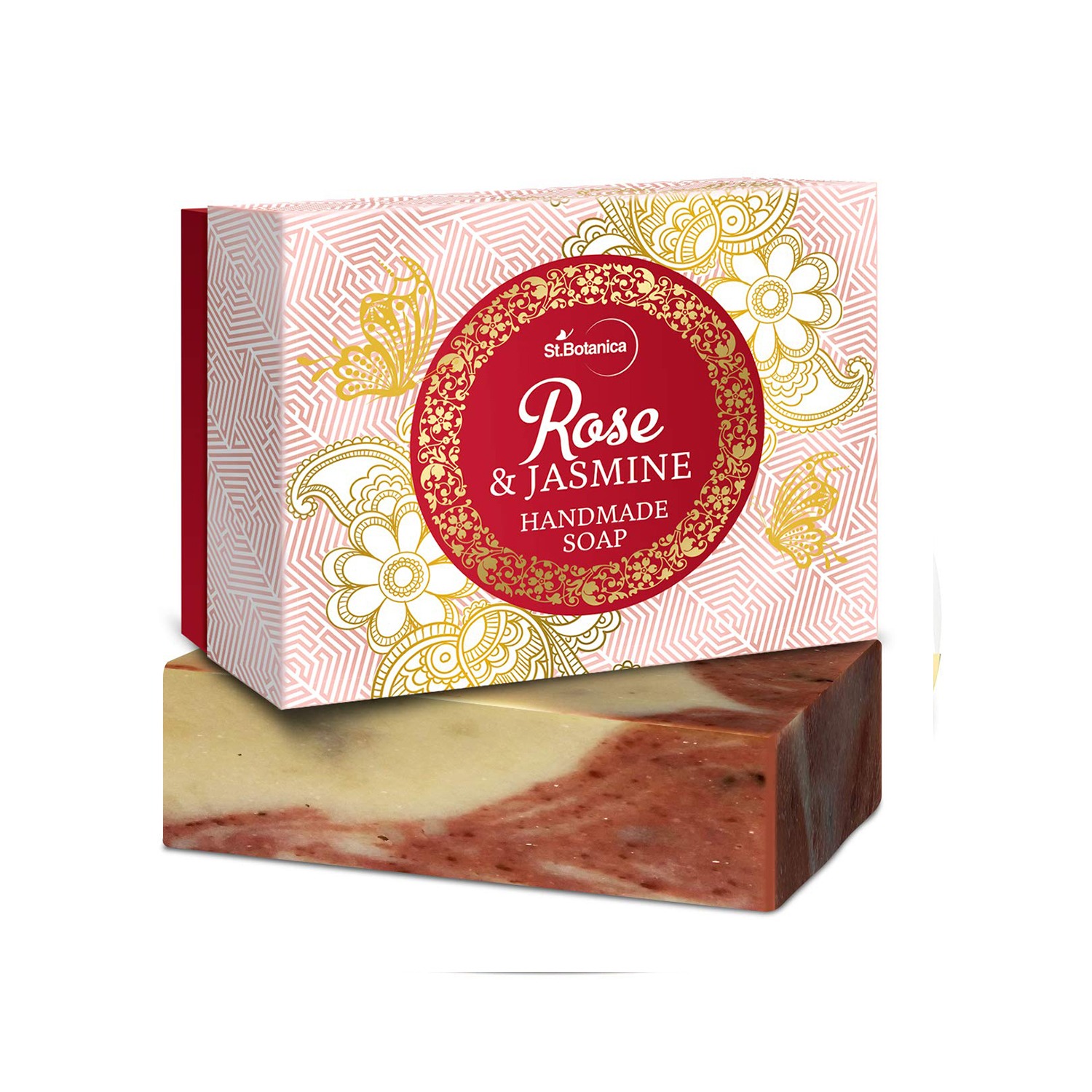 St.Botanica Rose & Jasmine Handmade Luxury Soap, 125 g (STBOT546)