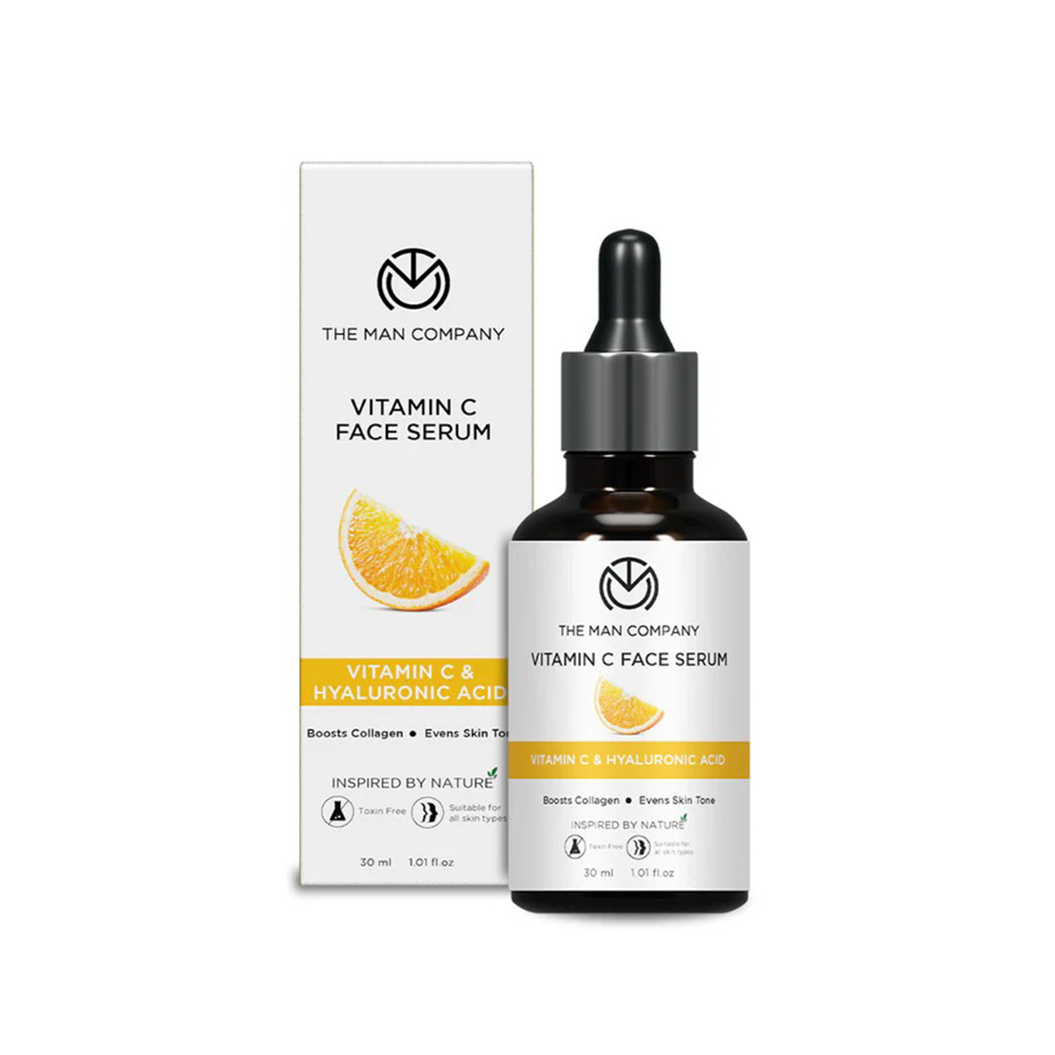 The Man Company 40% Vitamin C Face Serum With Hyaluronic Acid For Brightening And Anti-Ageing(30ml)