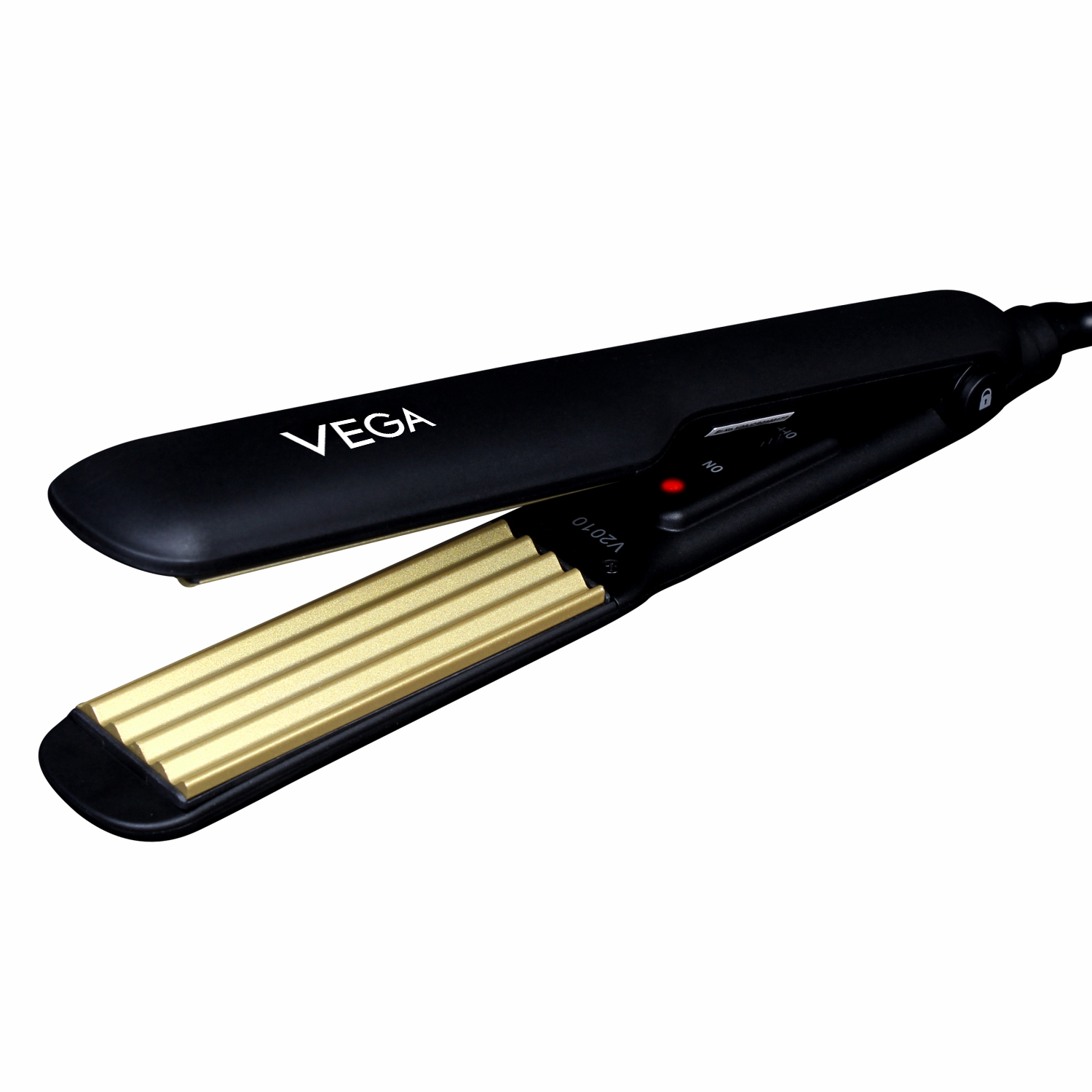 Vega Classic Hair Crimper with Quick Heat Up & Ceramic Coated Plates, Black, (VHCR-01)