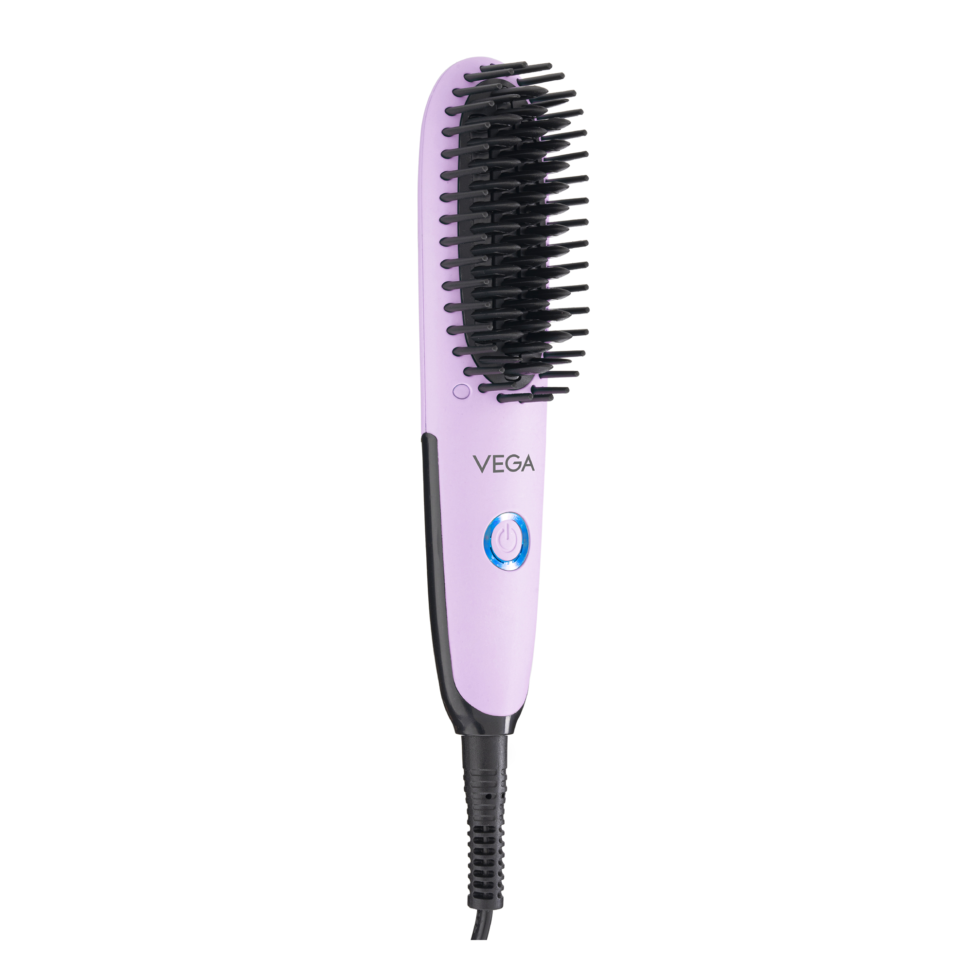Vega Mini Hair Straightener Brush for Women with Thermoprotect Technology, Ceramic Coated Bristles & 2 Heat Settings, (Go Mini Series, VHSB-05)