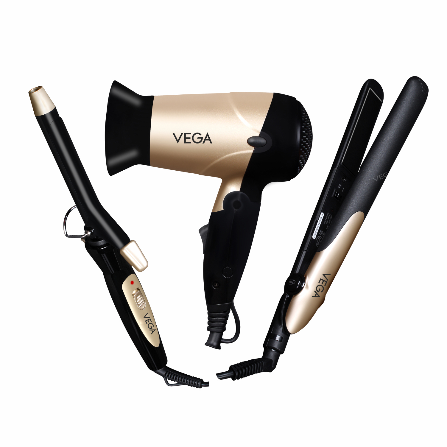 Vega Miss Versatile Styling Set Straightener, Curler & Dryer Gift Combo (VHSS-03)