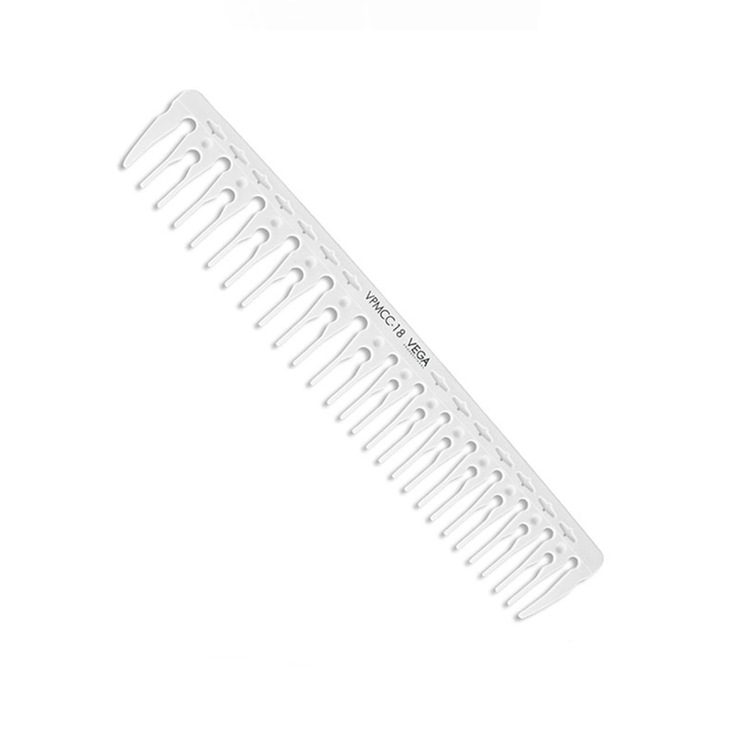 VEGA PROFESSIONAL Styling Comb, (Carbon Anti-Static White Line Hair Comb), (VPMCC-18)