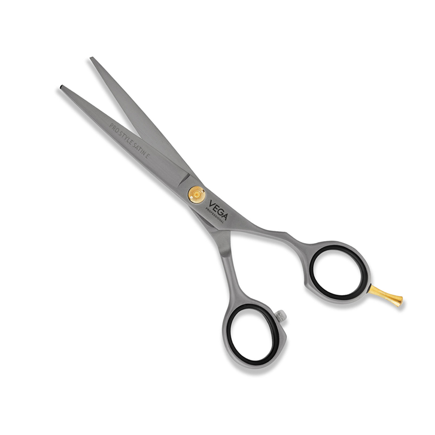 VEGA PROFESSIONAL Pro Style Satin E 5.5" Silver line Hairdressing Scissor, (VPMSC-14)