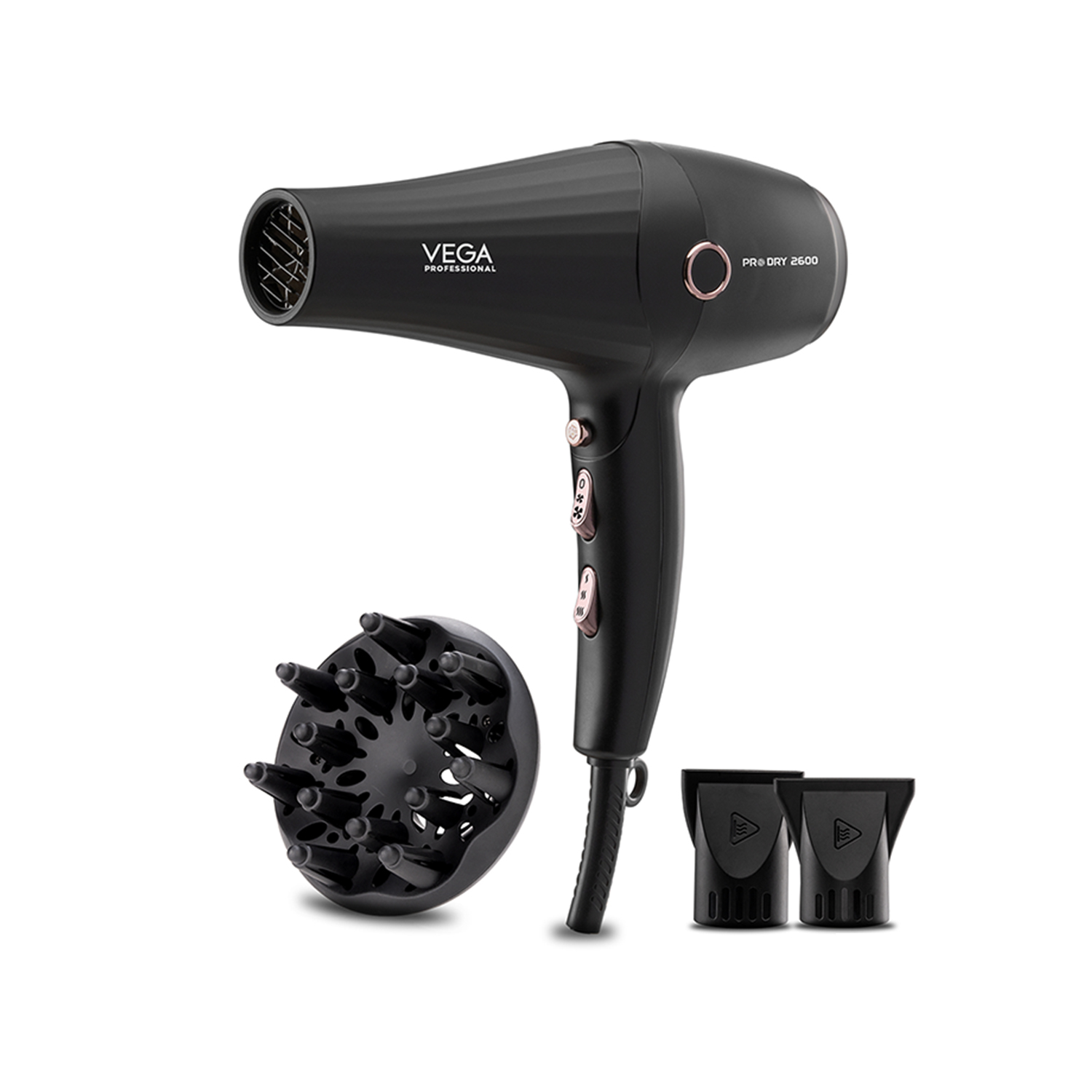 VEGA PROFESSIONAL Pro Dry 2600 Hair Dryer for Salon Professionals & Every Day Styling at Home| 4 Heat & 2 Speed Settings  (VPPHD-11)