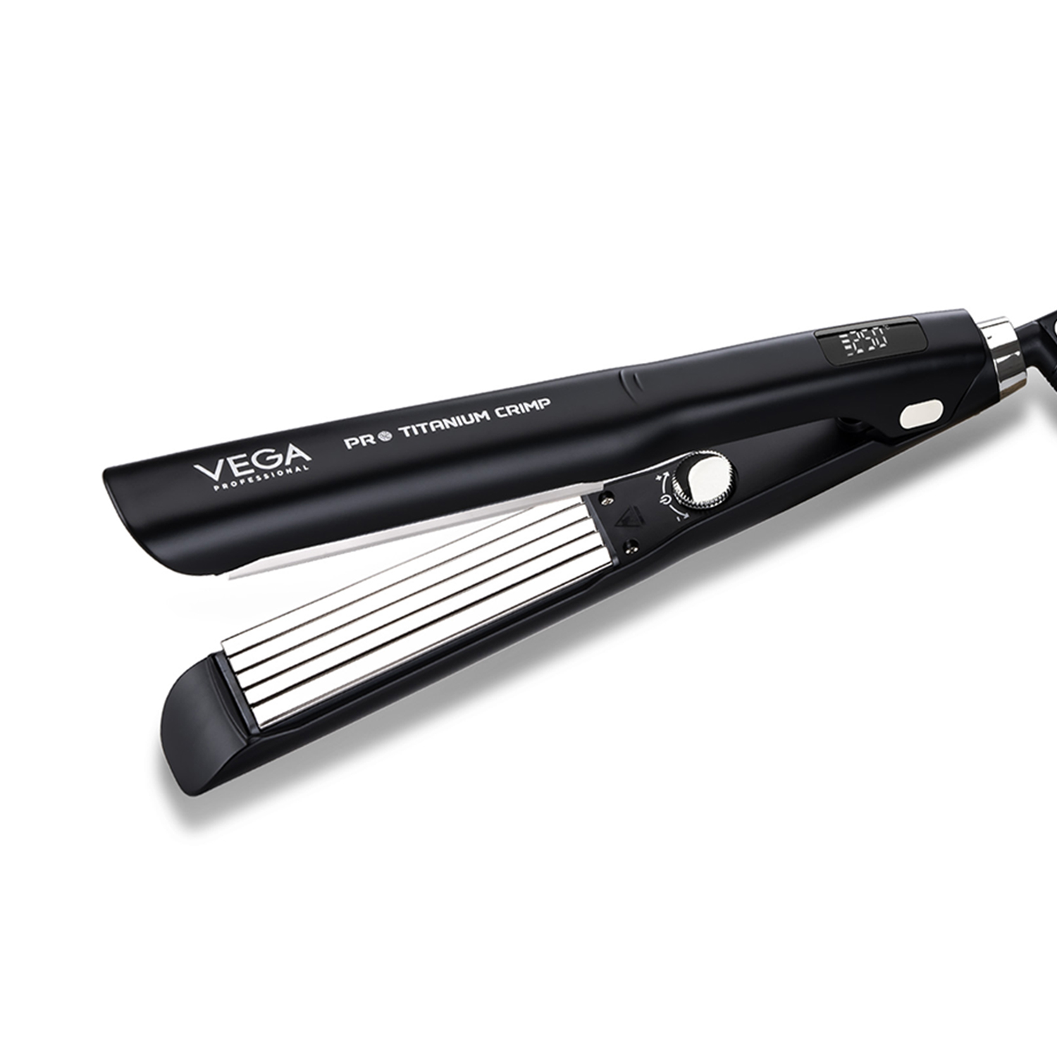 VEGA PROFESSIONAL Pro Titanium Crimp Hair Crimper for Salon, Fast Heatup, Automatic Shut-Off with Overheating Protection Technology, Adjustable Temperture Setting, (VPPMS-02)