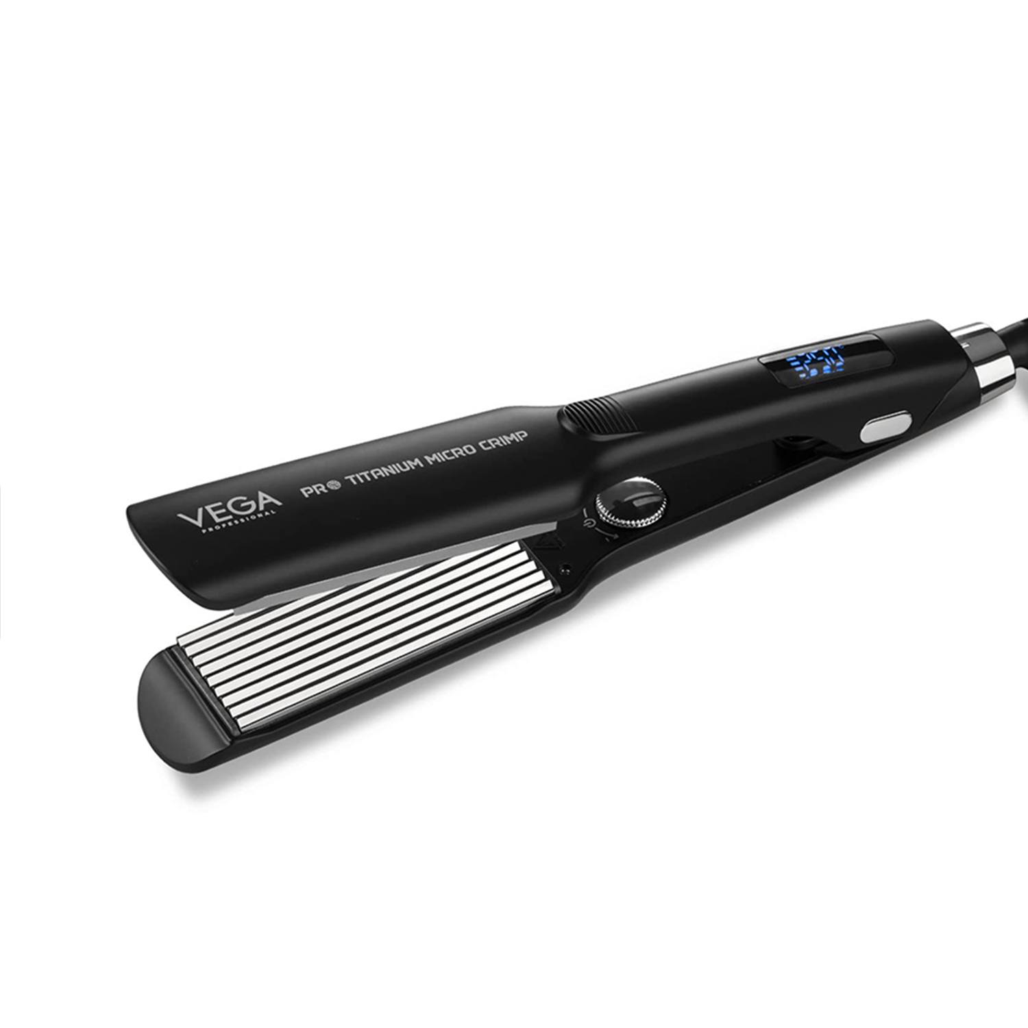 VEGA PROFESSIONAL Pro Titanium Micro Crimp Hair Crimper with 30 Sec Ultra Fast Heatup, Overheating Protection Technology with Adjustable Temperature Settings, (VPPMS-10)