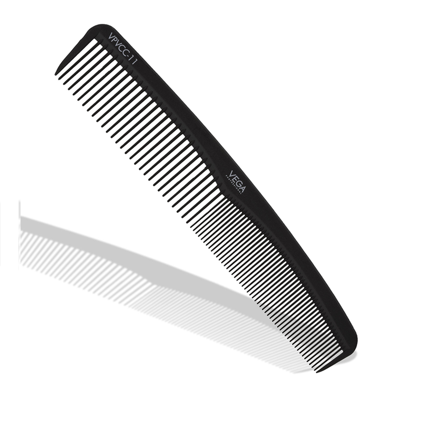 VEGA PROFESSIONAL Weaving Comb (Carbon Anti-Static Black Line Hair Comb), (VPVCC-11)