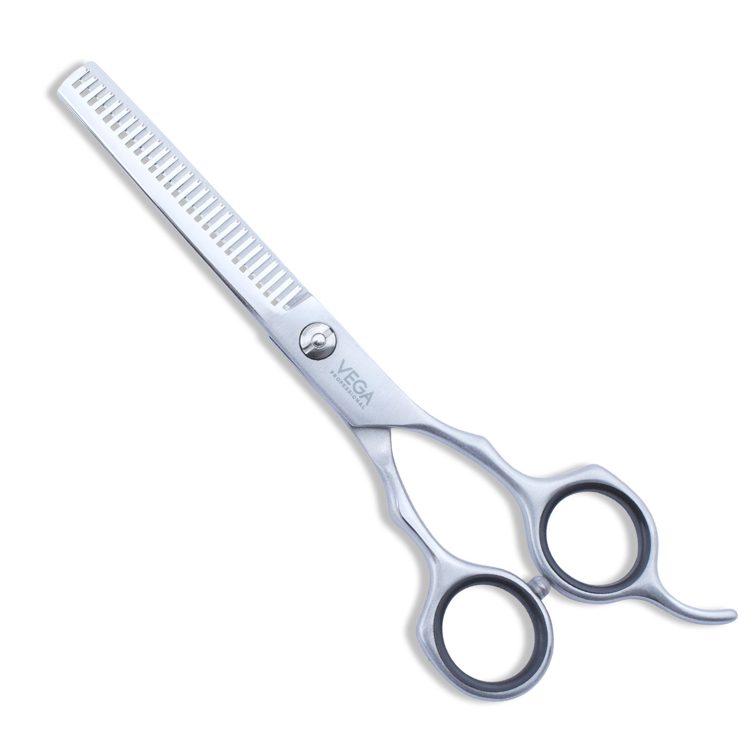 VEGA PROFESSIONAL Silver Ice 28 Thinning Silver line Hairdressing Scissor, (VPVSC-28)