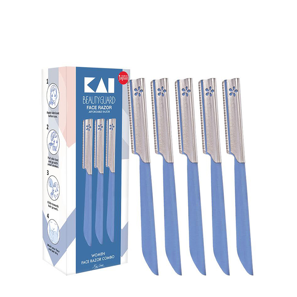 Kai Beauty Guard Women Face Razor - Pack Of 5