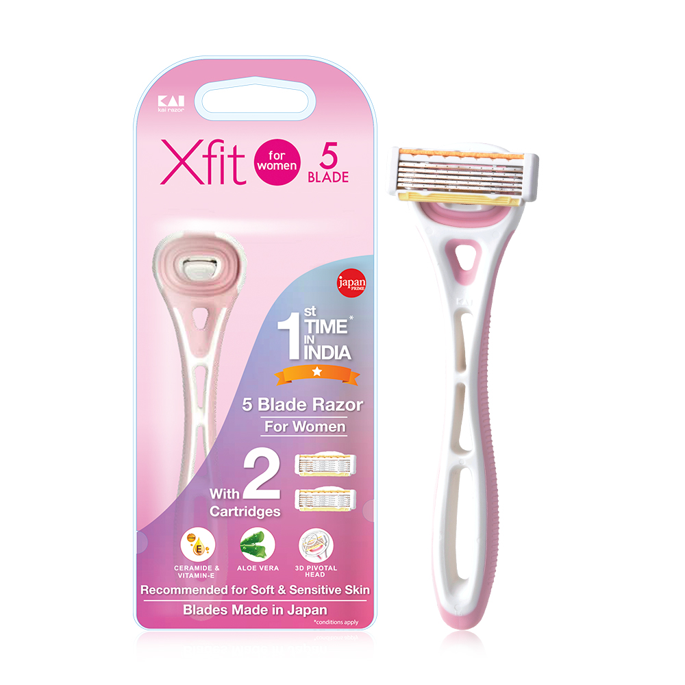 Kai Xfit Women 5 Blades Razor With 2 Cartridge